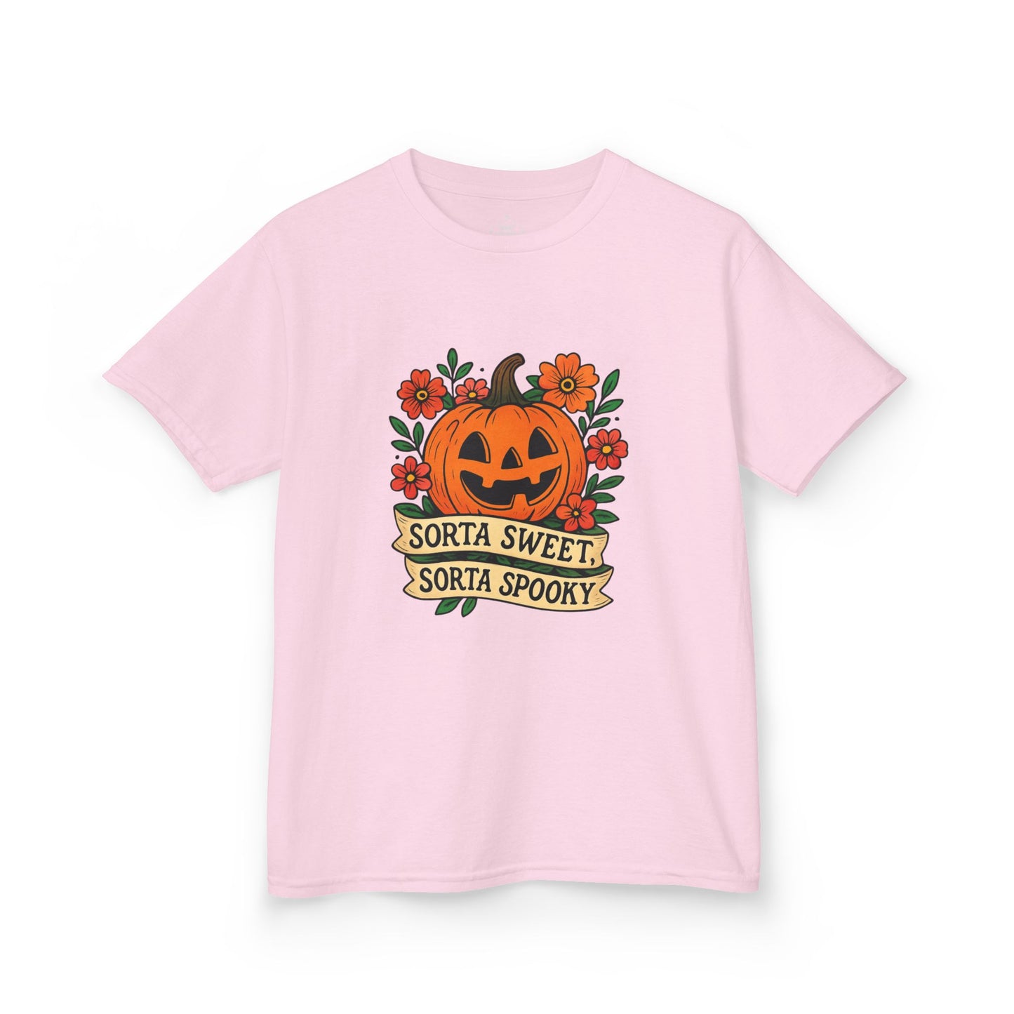 Cute Pumpkin Design – Sorta Sweet, Sorta Spooky Halloween Artwork , Kids T-Shirts
