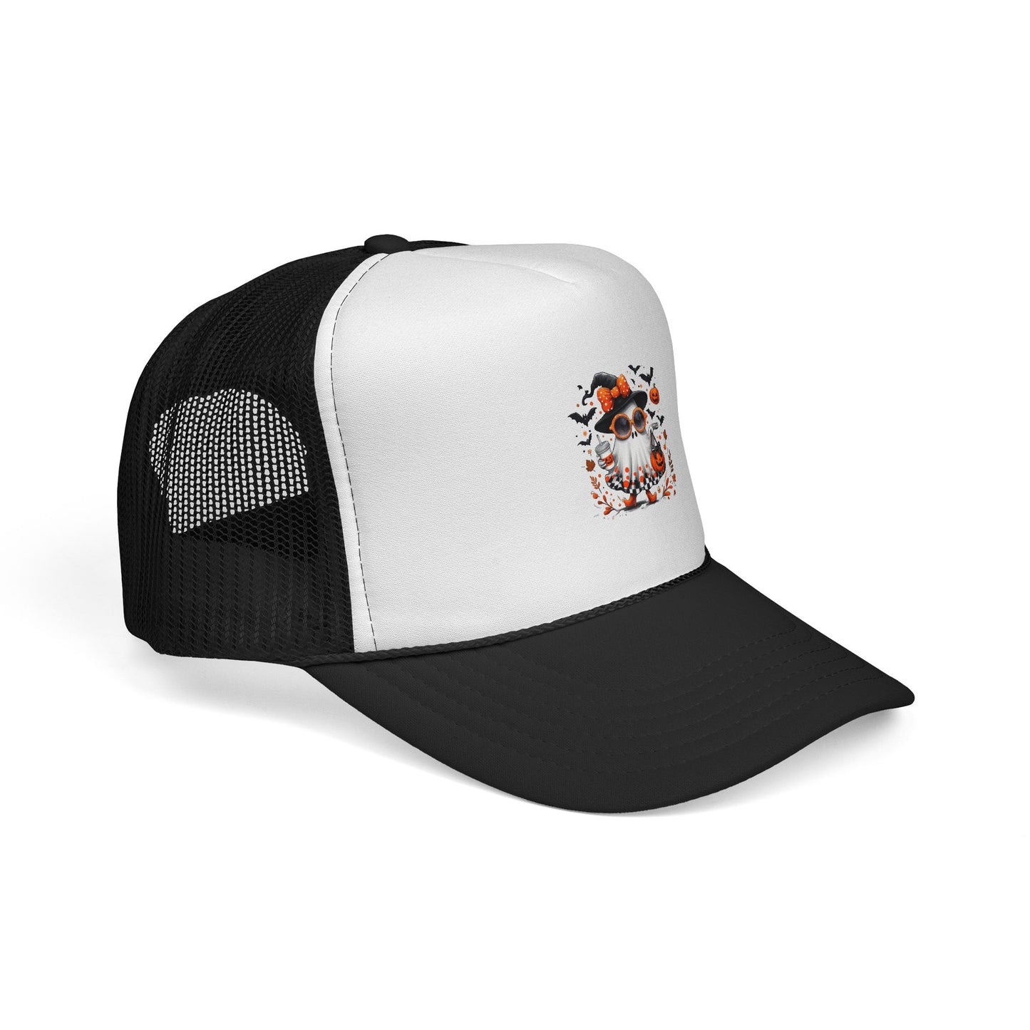 Trendy Halloween Ghost Tumbler Design | Cute Witch Ghost PNG | Spooky Season Sublimation Design for Shirts, Mugs & Decor , Trucker Hat printed