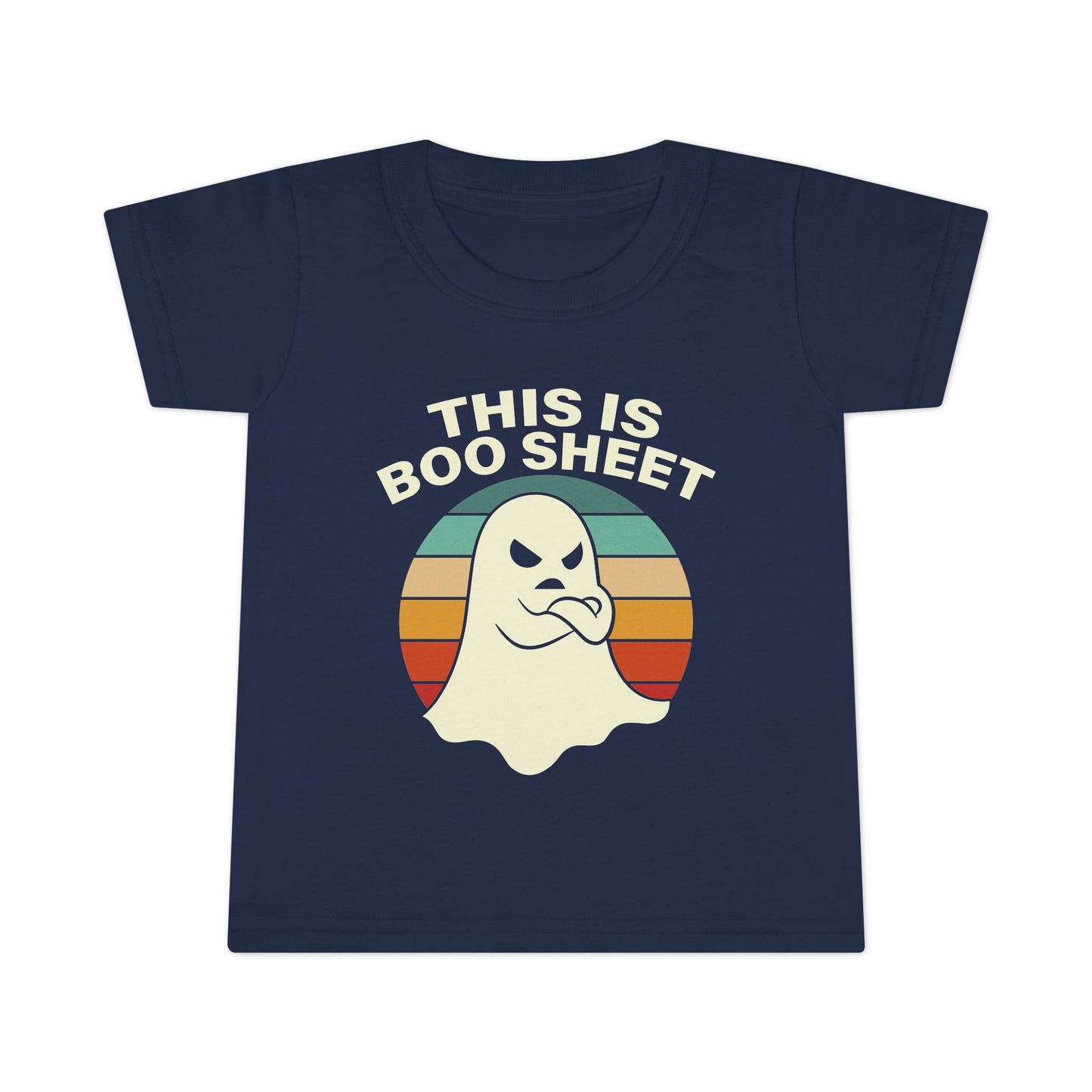 This Is Boo Sheet Funny Halloween T‑Shirt | Sarcastic Ghost Shirt for Spooky Season | Retro Ghost Graphic Tee for Men & Women Toddler T-Shirt