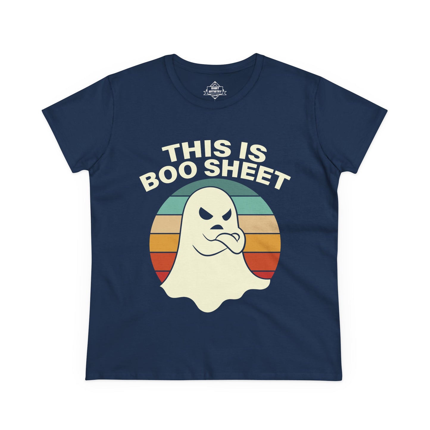 This Is Boo Sheet Funny Halloween | Sarcastic Ghost Shirt for Spooky Season | Retro Ghost Graphic Tee for Men & Women