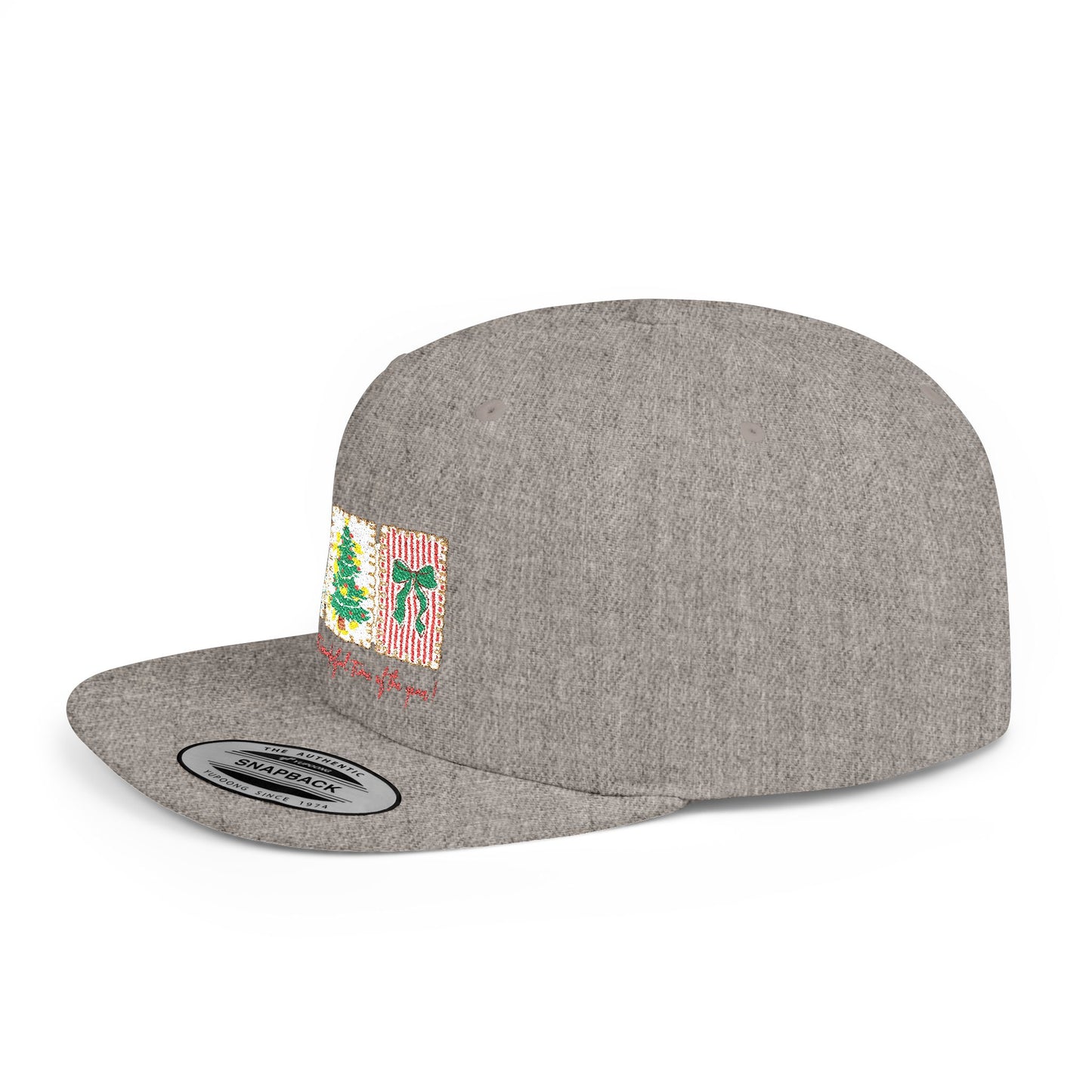 Festive Christmas Tree & Bow Design | It’s the Most Wonderful Time of the Year – Holiday Shirt, Mug, Tote & Home Decor Snapback Cap
