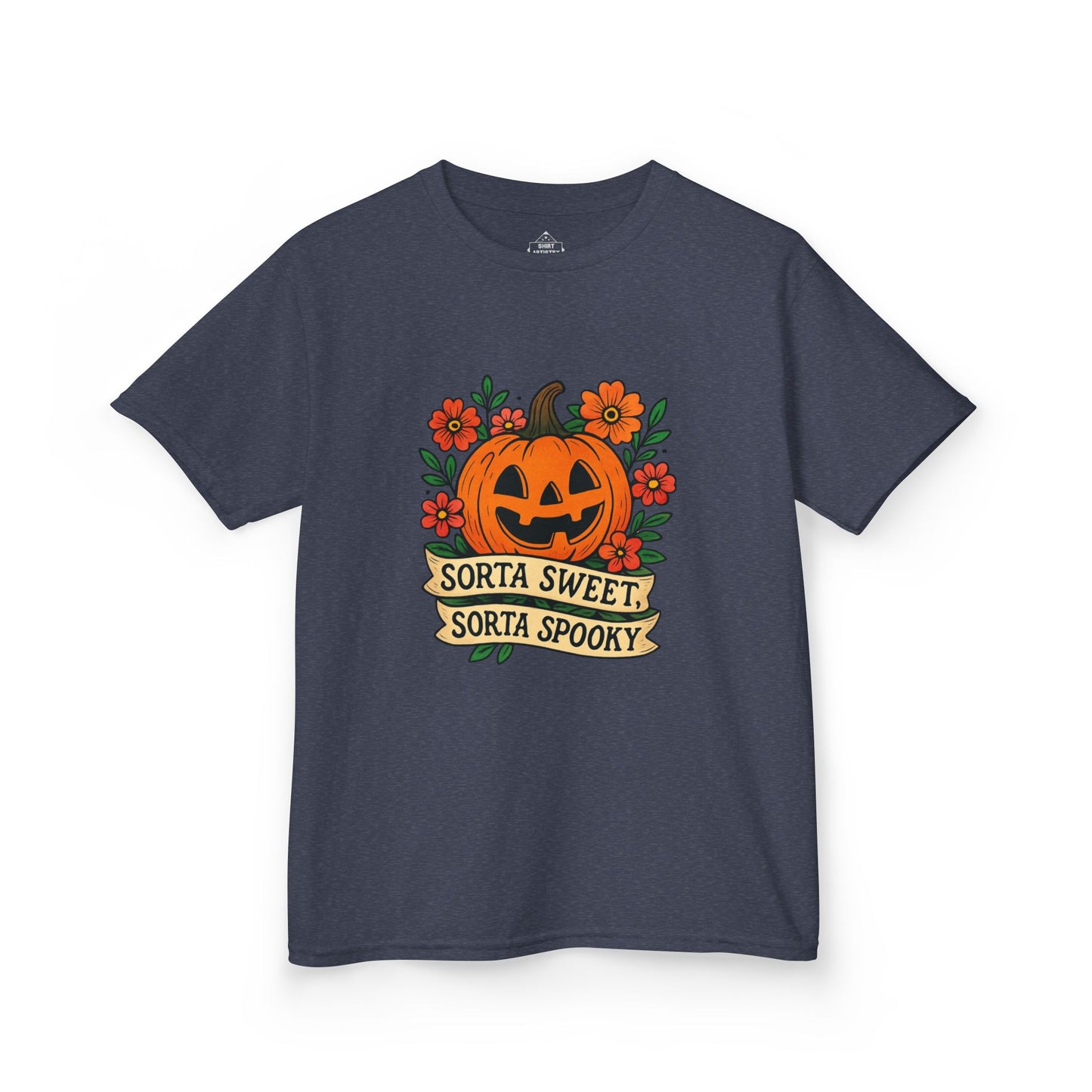 Cute Pumpkin Design – Sorta Sweet, Sorta Spooky Halloween Artwork , Kids T-Shirts