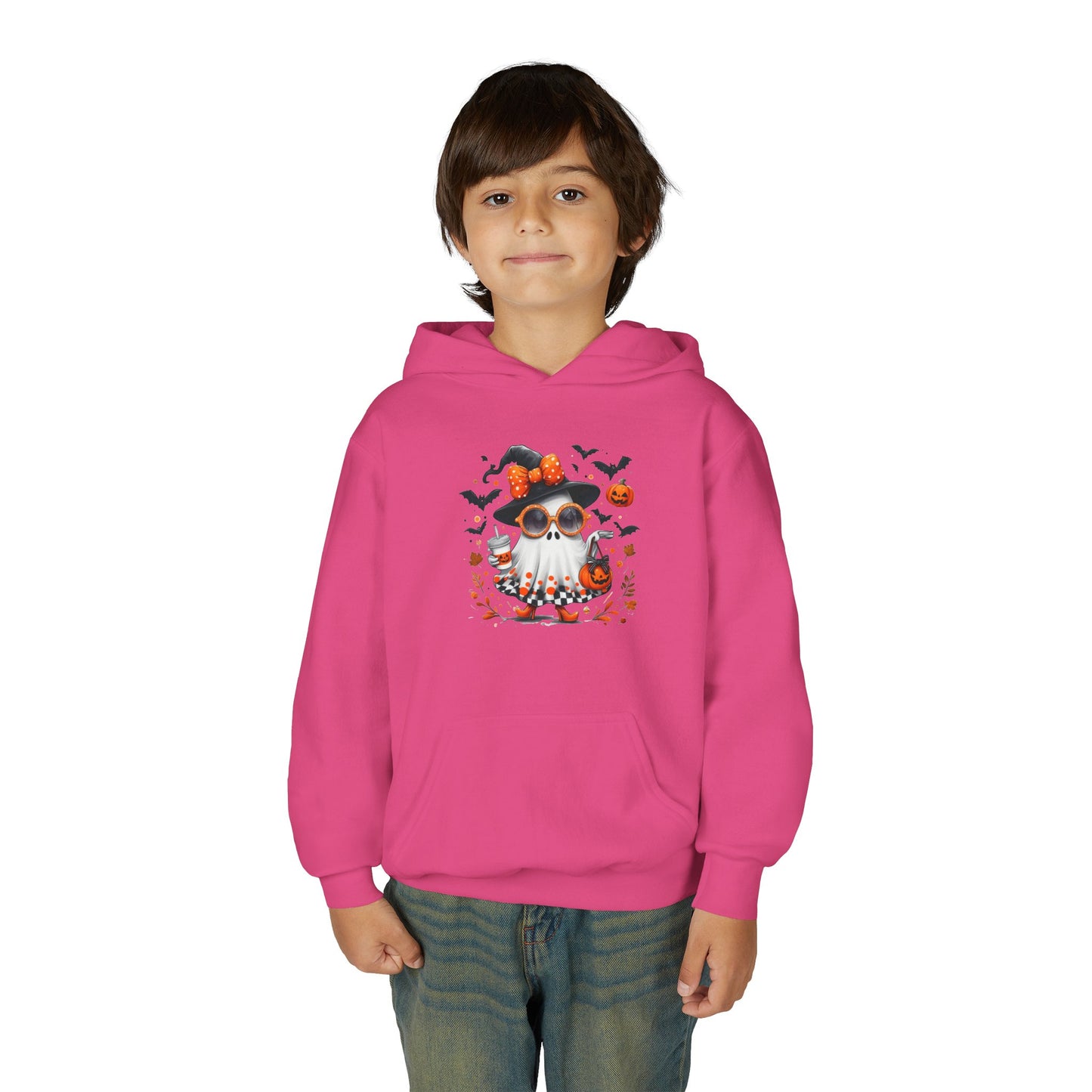 Cute Halloween Ghost T-Shirt | Trendy Witch Ghost Outfit | Spooky Fall Shirt for Women | Pumpkin Aesthetic Halloween Apparel Gift Kids Hoodie