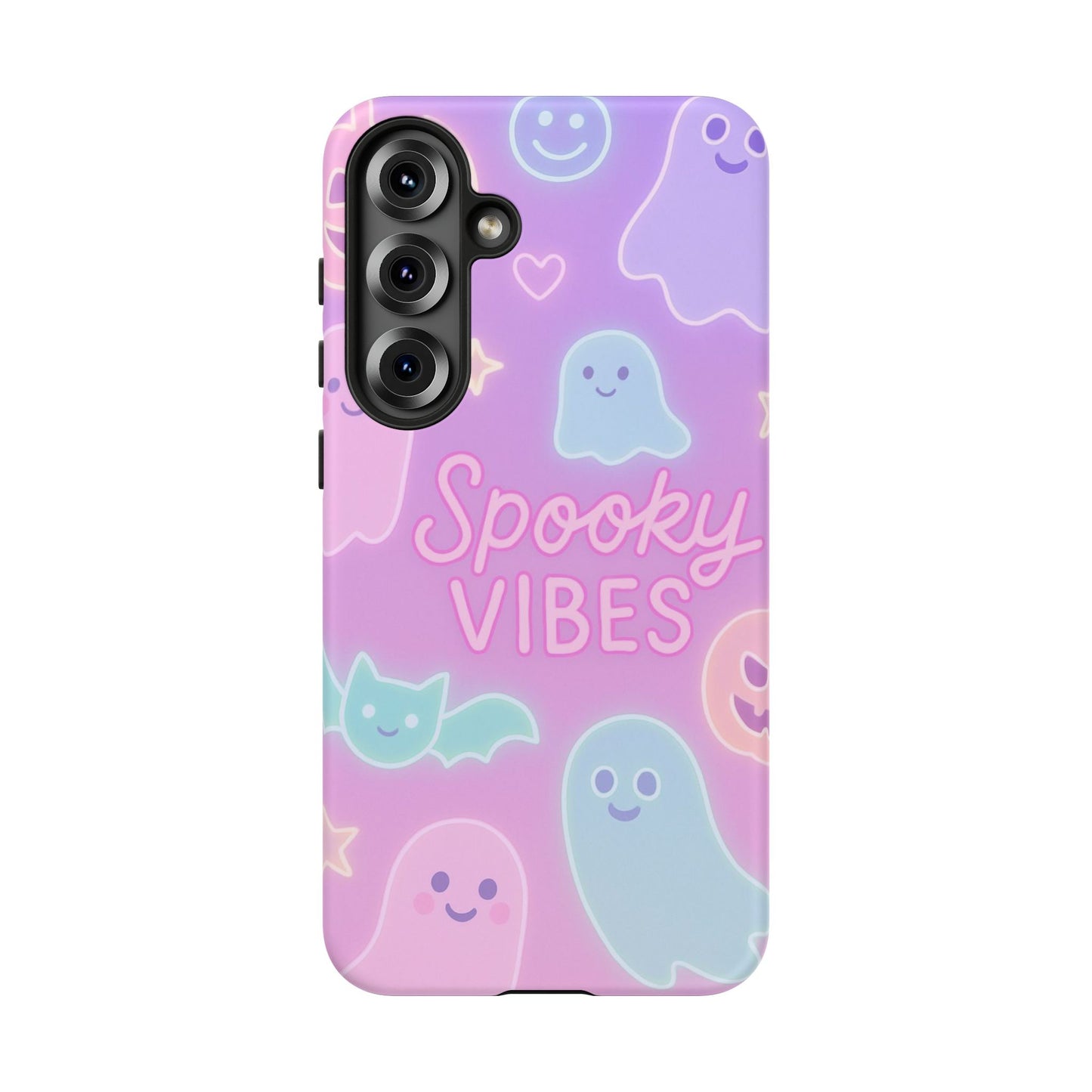 Spooky Vibes Pastel Halloween Design | Cute Ghosts, Pumpkins & Bats Aesthetic Phone Cases