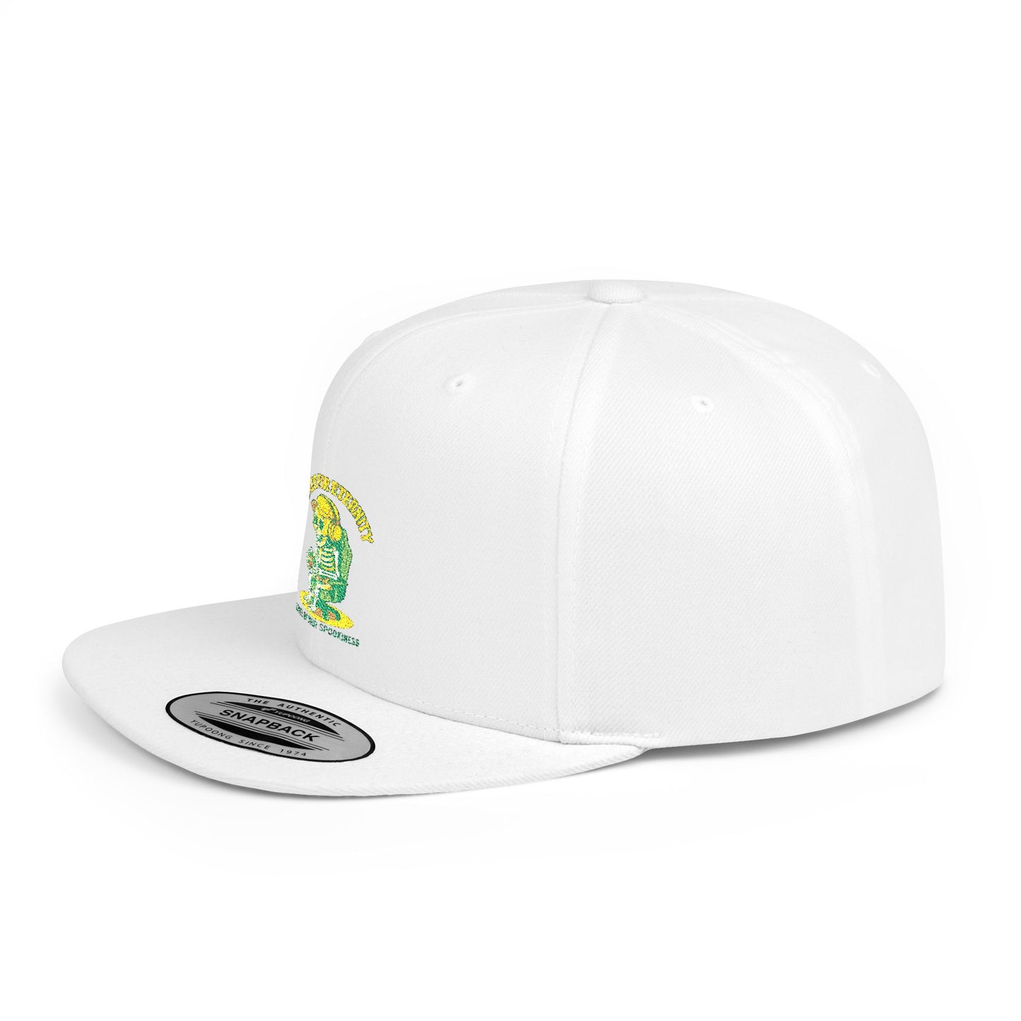 Trendy Flat Bill Snapback Hat, Casual Outdoor Cap, Custom Graphic Hat, Perfect for Summer Festivals, Streetwear Accessory, Snapback Cap