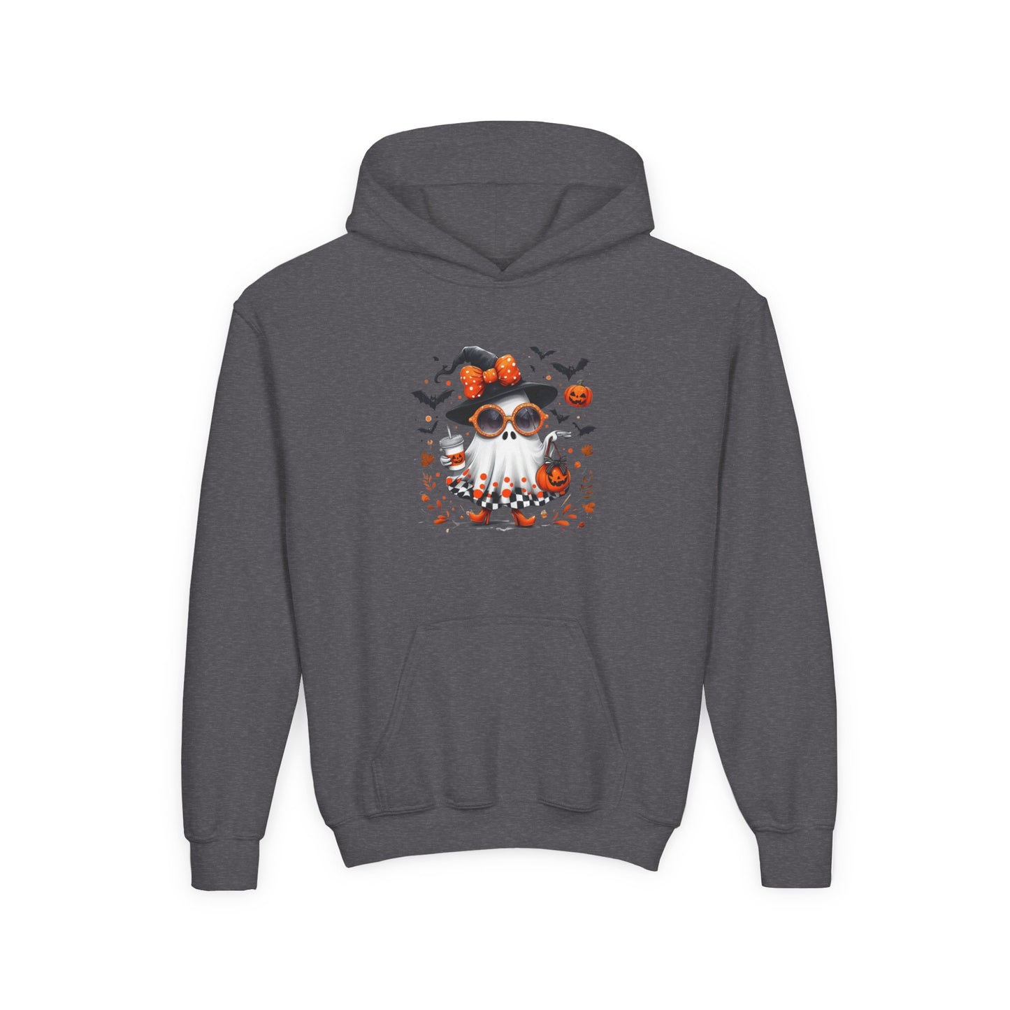 Cute Halloween Ghost T-Shirt | Trendy Witch Ghost Outfit | Spooky Fall Shirt for Women | Pumpkin Aesthetic Halloween Apparel Gift Kids Hoodie