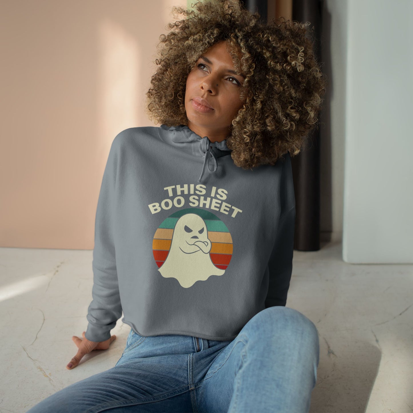 This Is Boo Sheet Funny Halloween T‑Shirt | Sarcastic Ghost Shirt for Spooky Season | Retro Ghost Graphic Tee for Men & Women