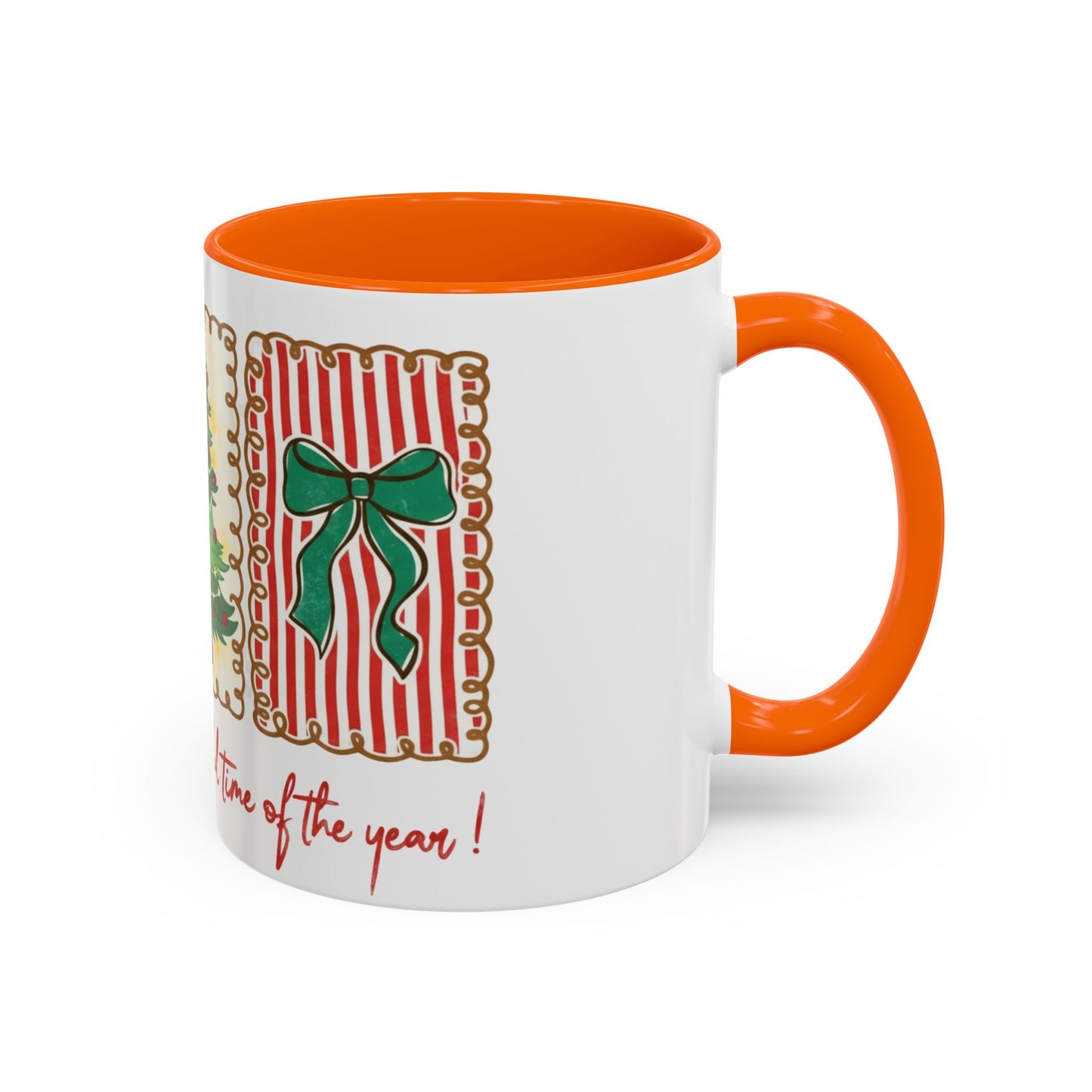 Festive Christmas Tree & Bow Design | It’s the Most Wonderful Time of the Year – Holiday Shirt, Mug, Tote & Home Decor Accent Mug