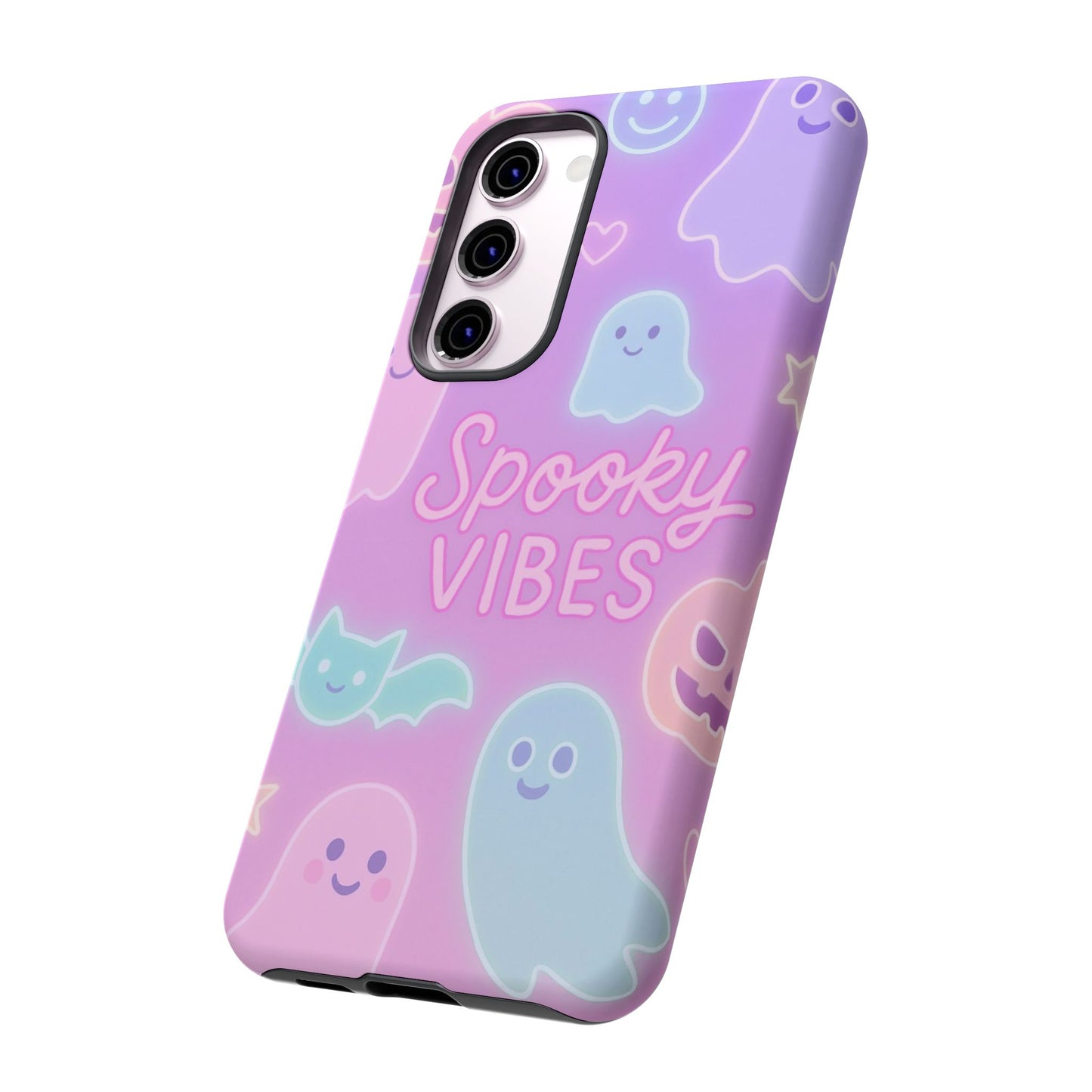 Spooky Vibes Pastel Halloween Design | Cute Ghosts, Pumpkins & Bats Aesthetic Phone Cases