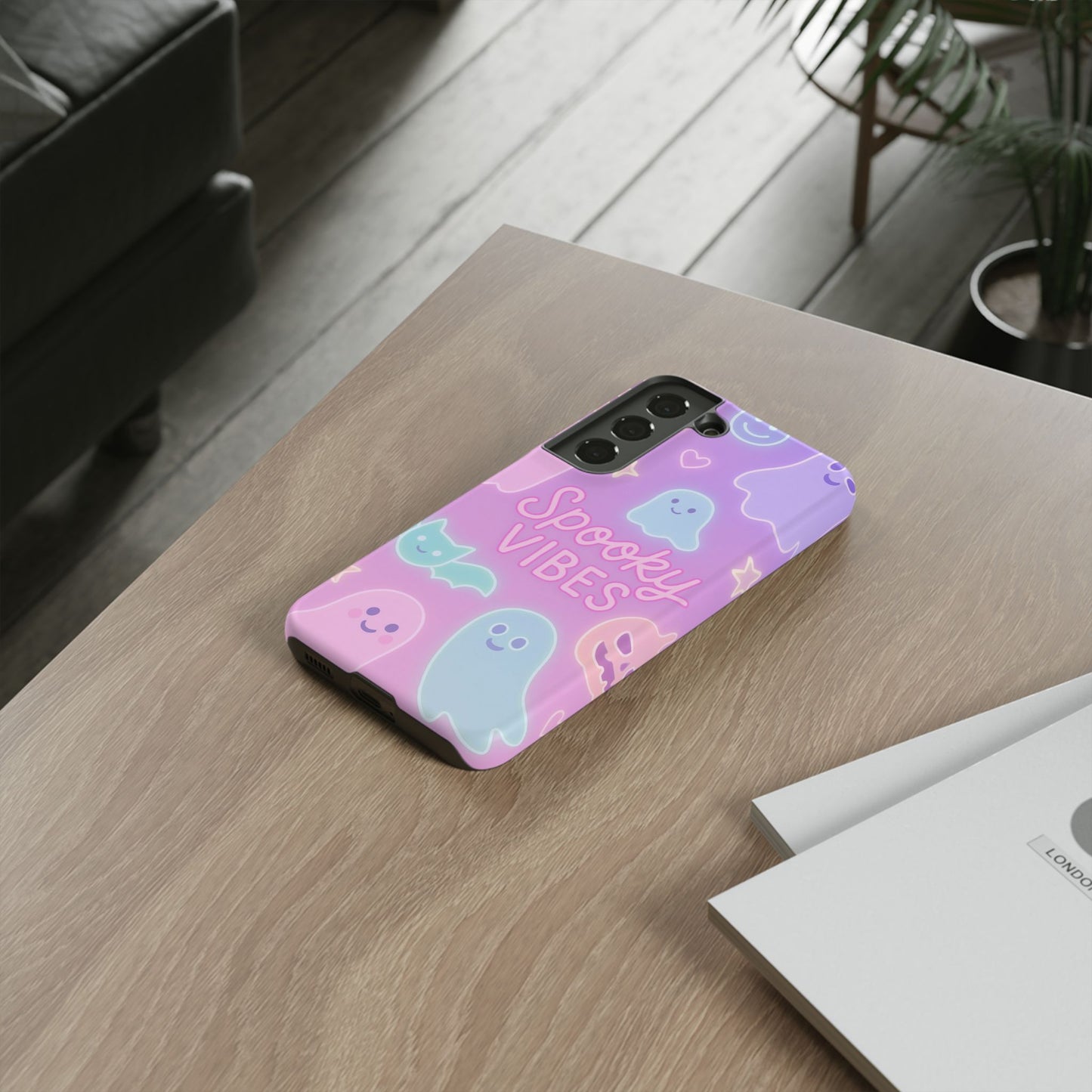 Spooky Vibes Pastel Halloween Design | Cute Ghosts, Pumpkins & Bats Aesthetic Phone Cases