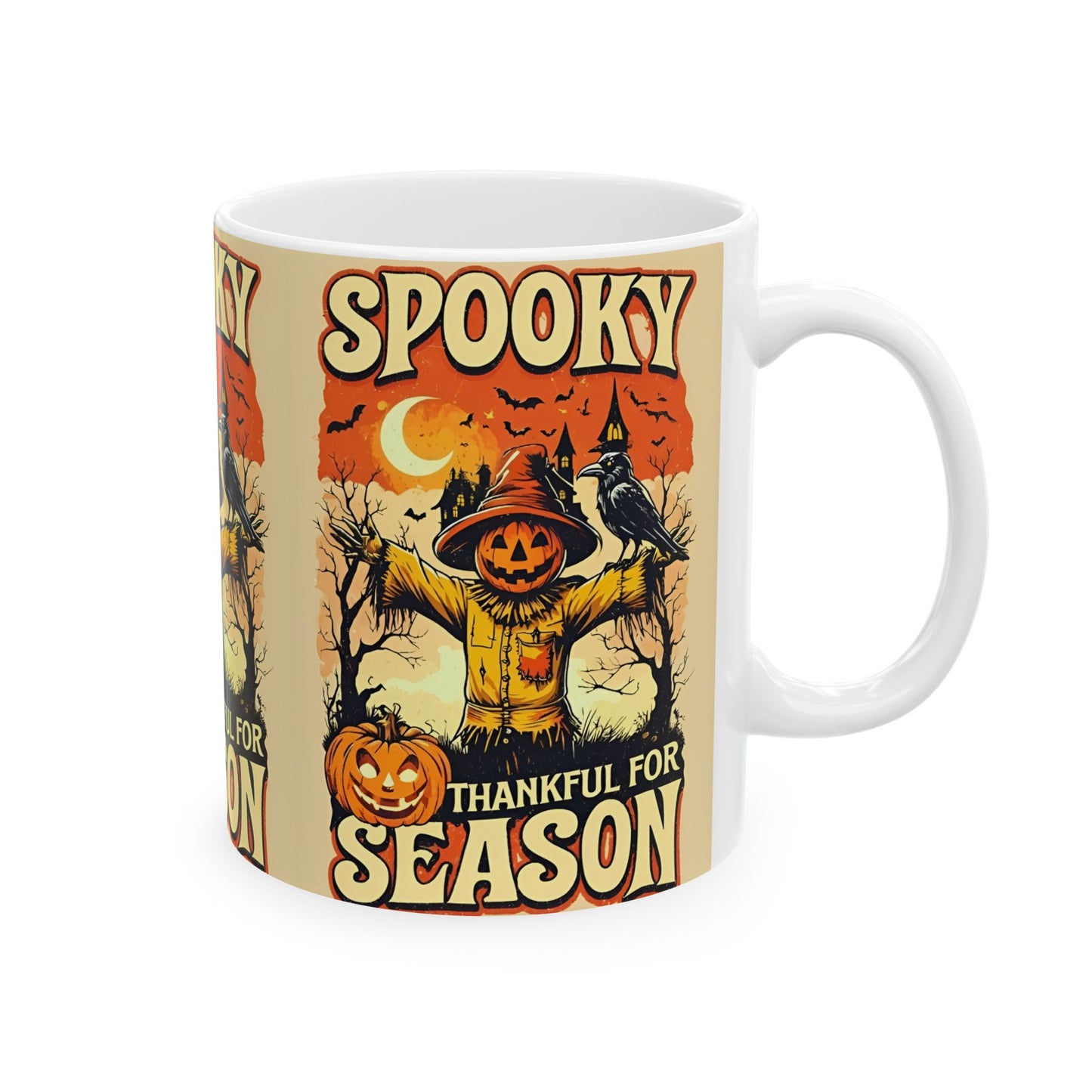 Spooky Thankful for the Season Mug ๐ | Cute Pumpkin Halloween Coffee Cup Ceramic Mug