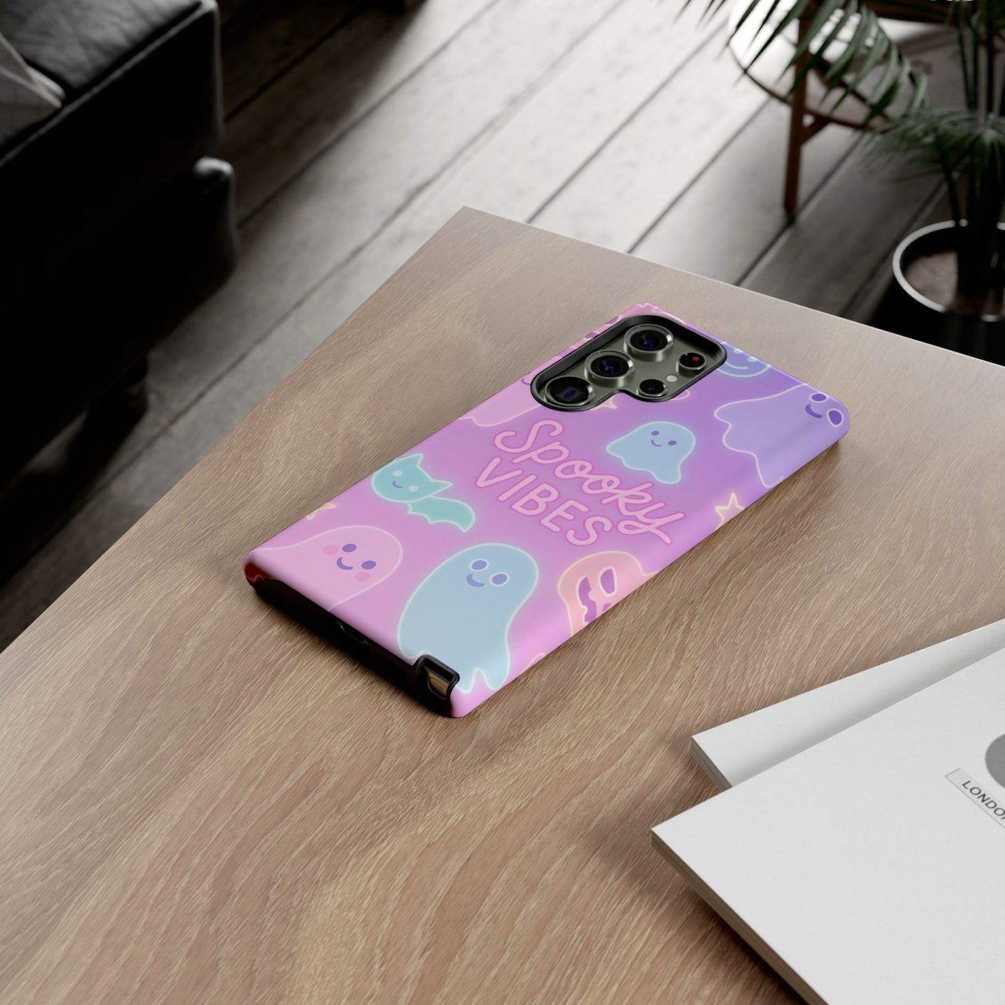 Spooky Vibes Pastel Halloween Design | Cute Ghosts, Pumpkins & Bats Aesthetic Phone Cases