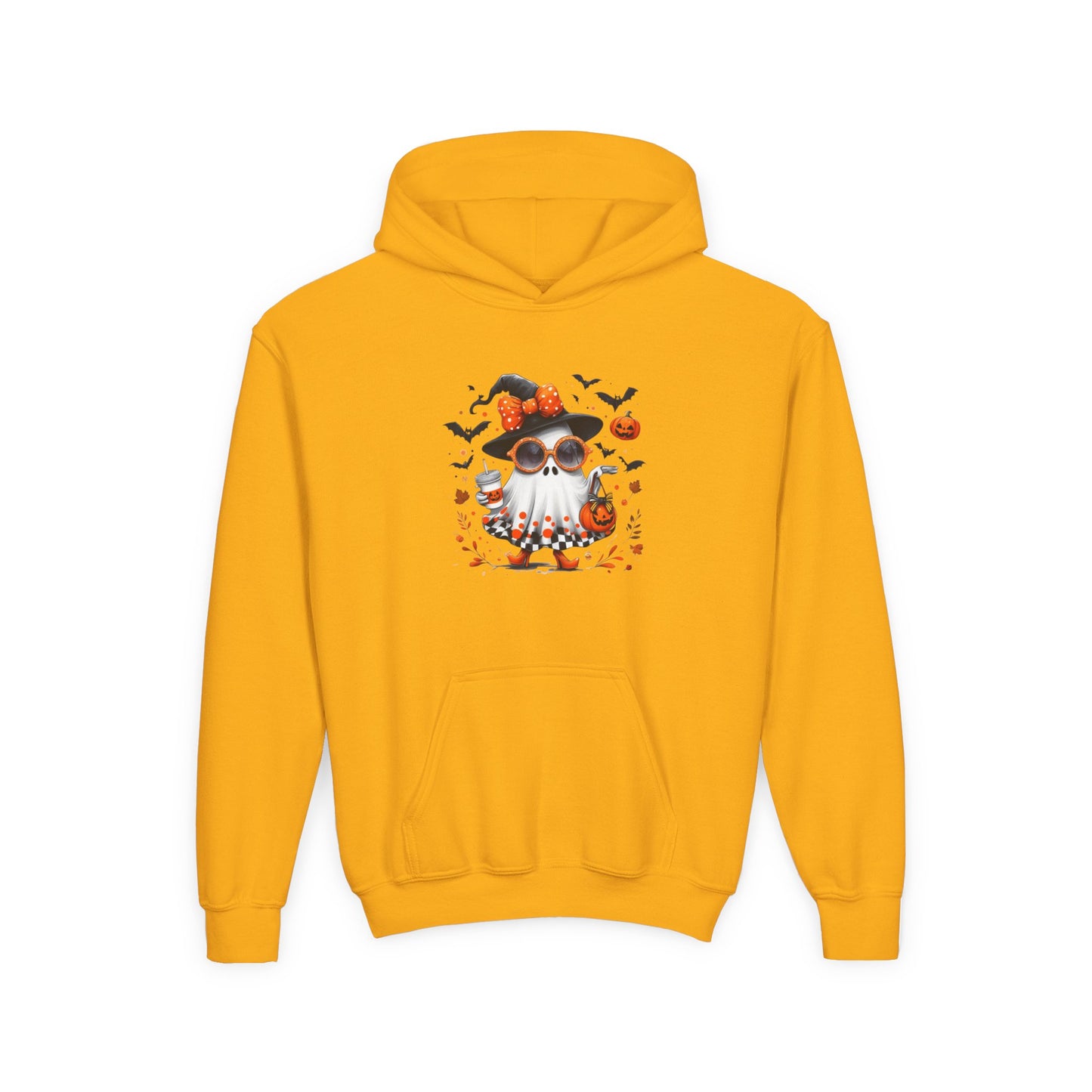 Cute Halloween Ghost T-Shirt | Trendy Witch Ghost Outfit | Spooky Fall Shirt for Women | Pumpkin Aesthetic Halloween Apparel Gift Kids Hoodie