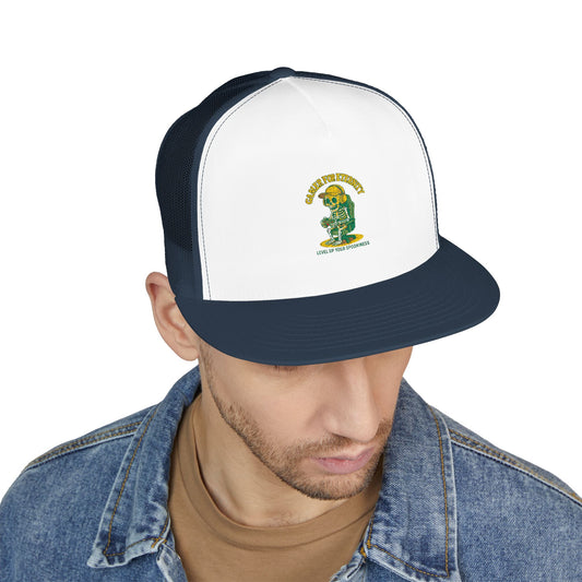 Vintage Embroidered 5 Panel Trucker Cap | Cool Casual Hat | Streetwear Accessory | Perfect Gift for Outdoors and Festivals, Adjustable, 5 Panel Trucker