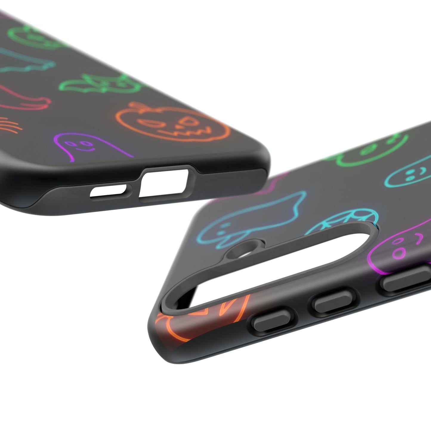 Neon Halloween Pattern | Cute Ghosts, Pumpkins & Bats Glow Design Phone Cases
