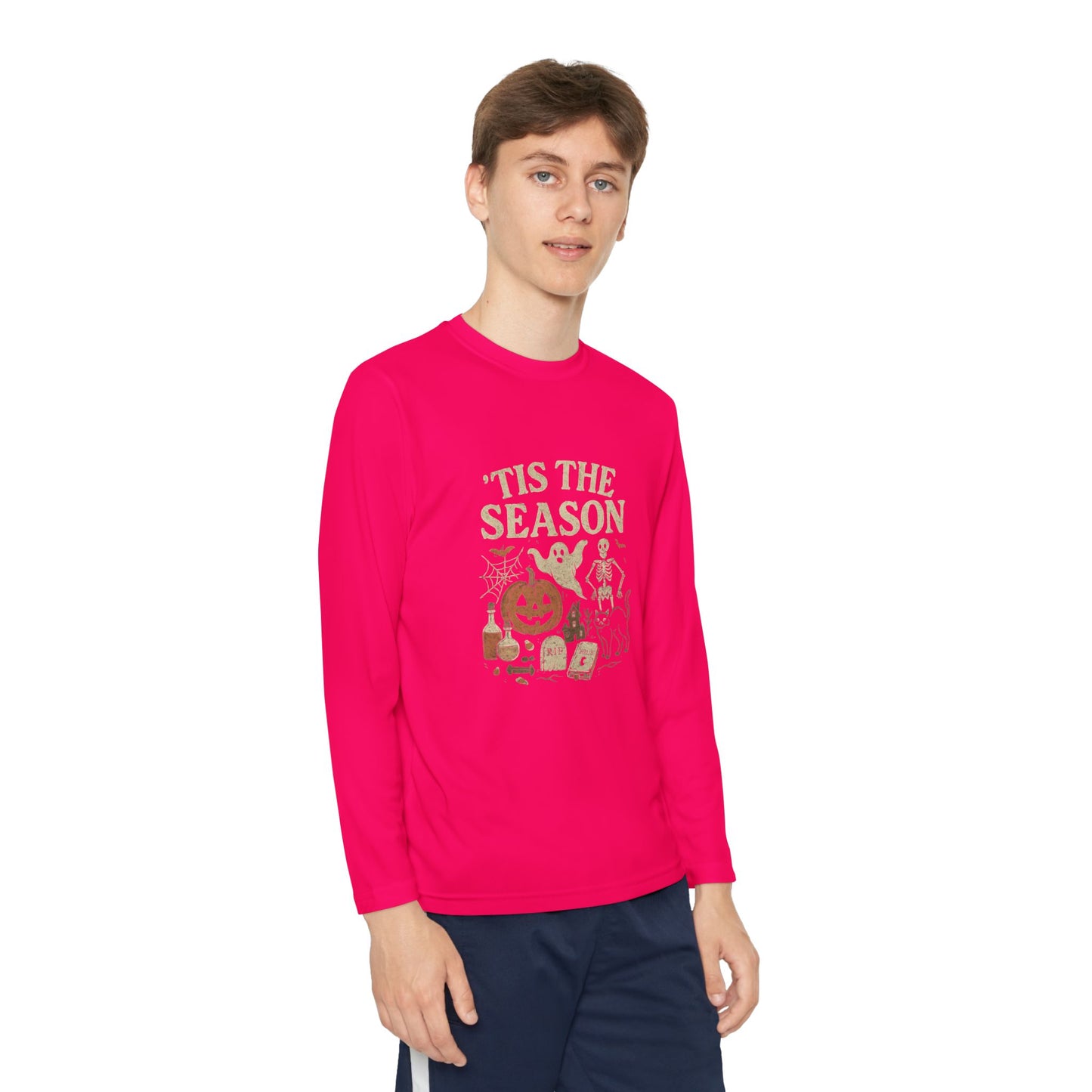 ‘Tis the Season Halloween  | Vintage Spooky Season Shirt with Ghost, Skeleton & Pumpkin | Retro Halloween Graphic Tee for Fall