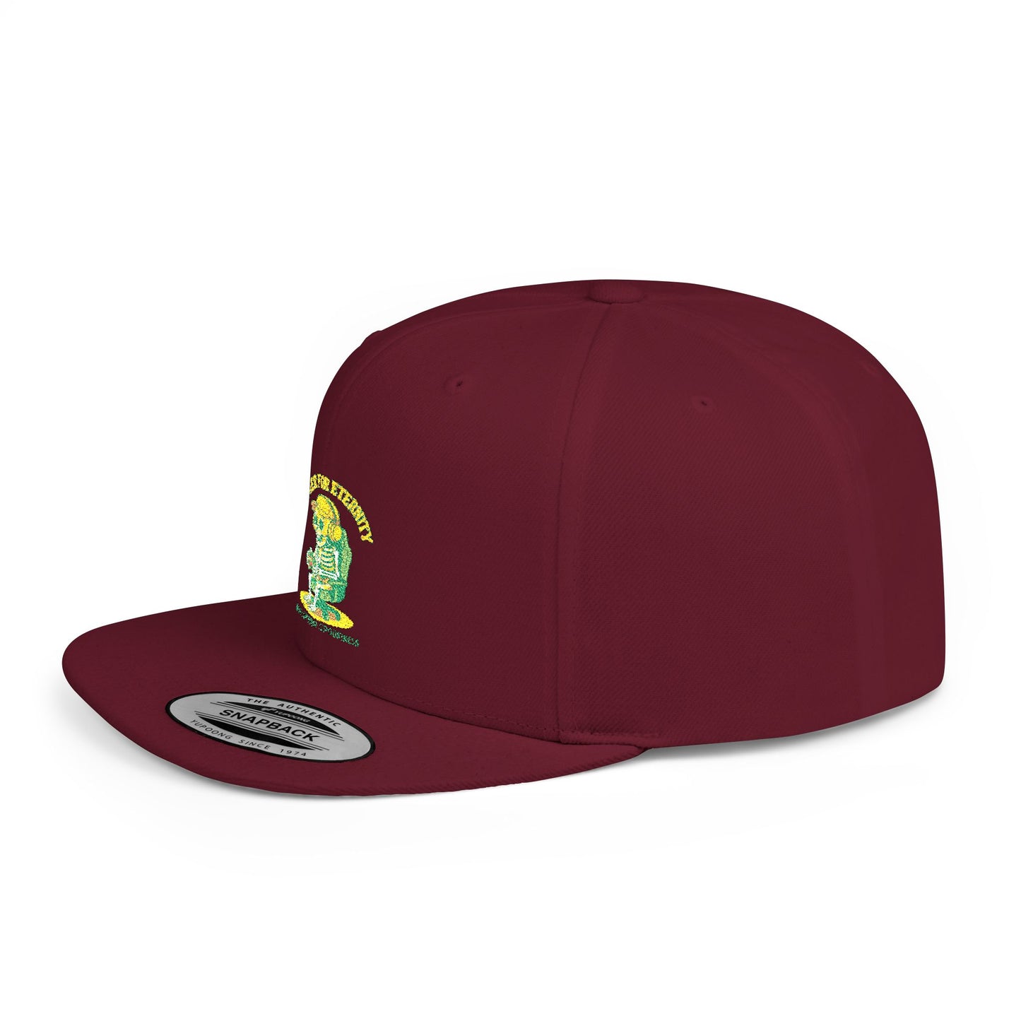 Trendy Flat Bill Snapback Hat, Casual Outdoor Cap, Custom Graphic Hat, Perfect for Summer Festivals, Streetwear Accessory, Snapback Cap