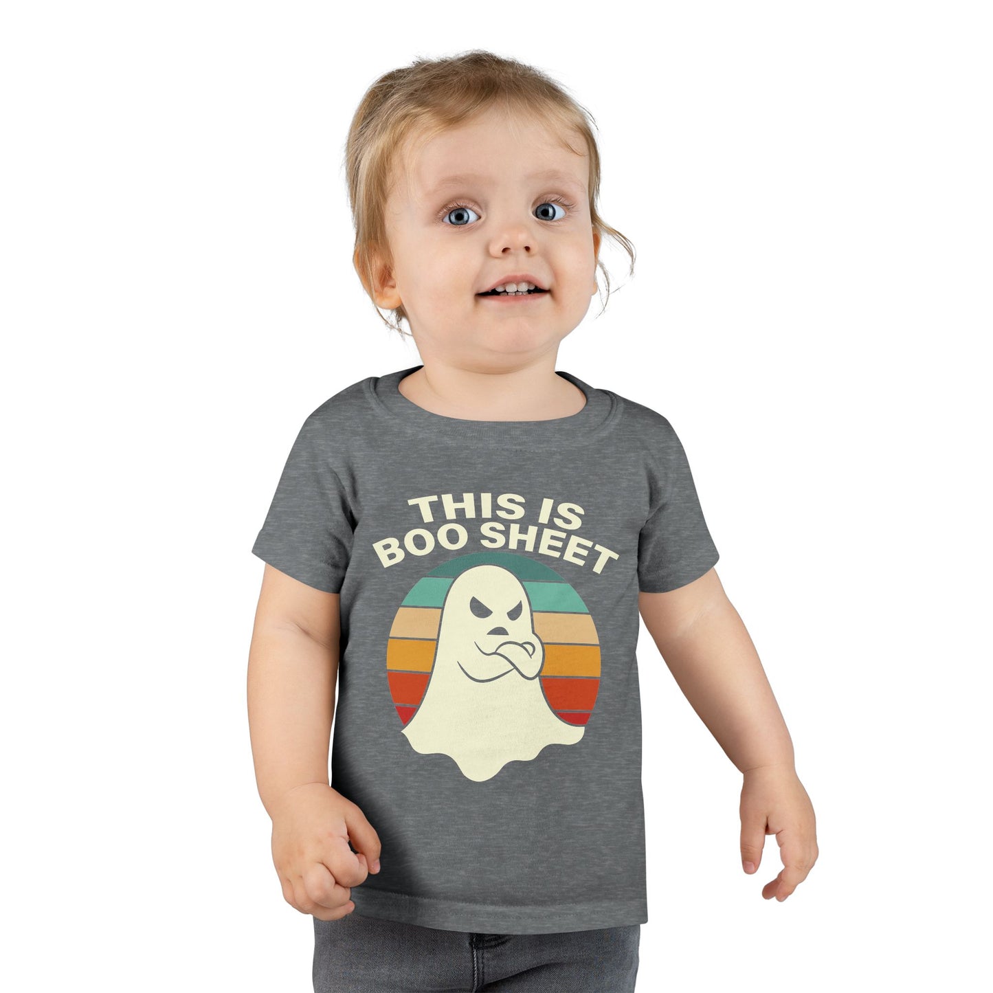 This Is Boo Sheet Funny Halloween T‑Shirt | Sarcastic Ghost Shirt for Spooky Season | Retro Ghost Graphic Tee for Men & Women Toddler T-Shirt