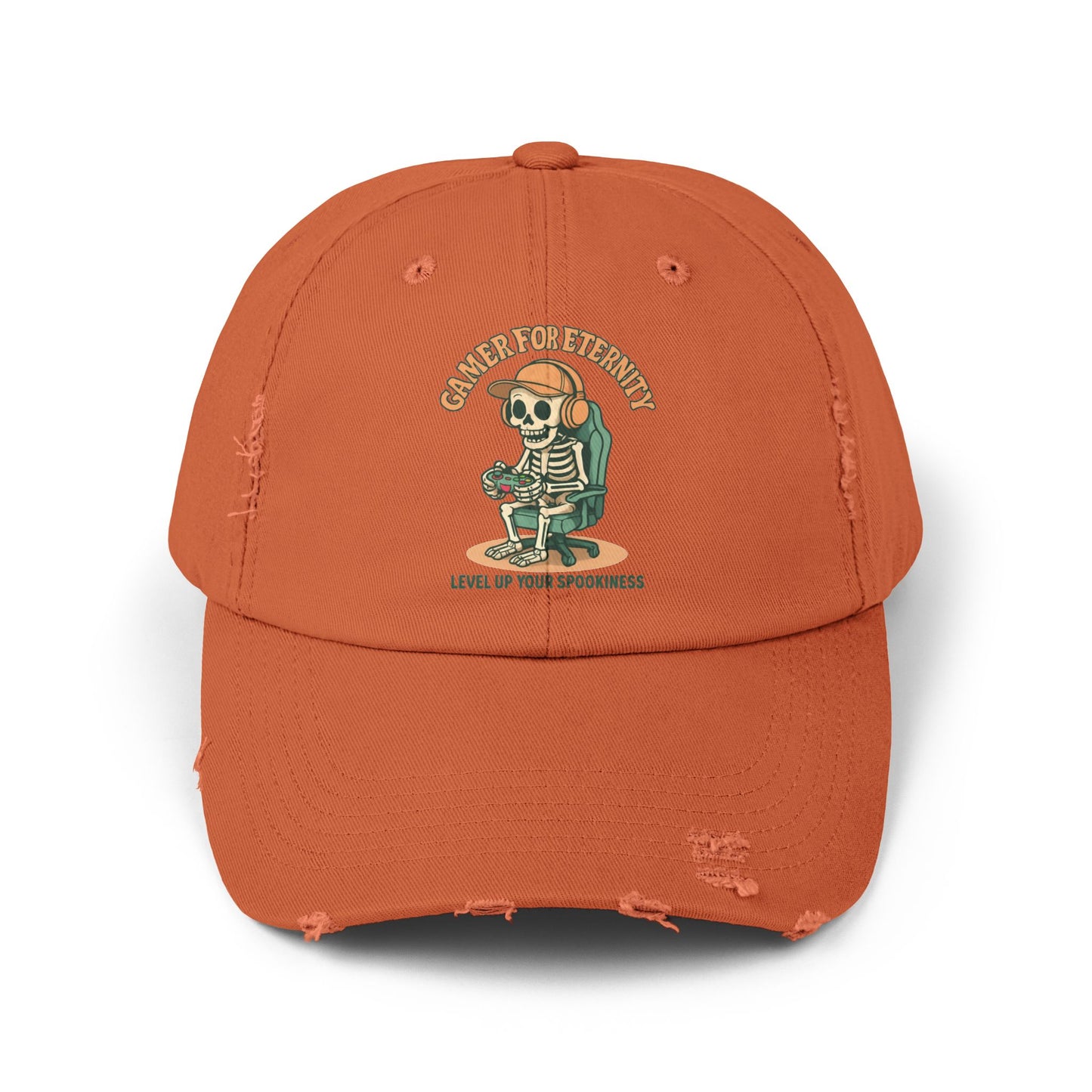 Unisex Distressed Cap Featuring 'Cancer for Eternity' Design – Quirky, Casual Headwear for Everyday Wear, Gifts, Festivals, and More, Distressed cap