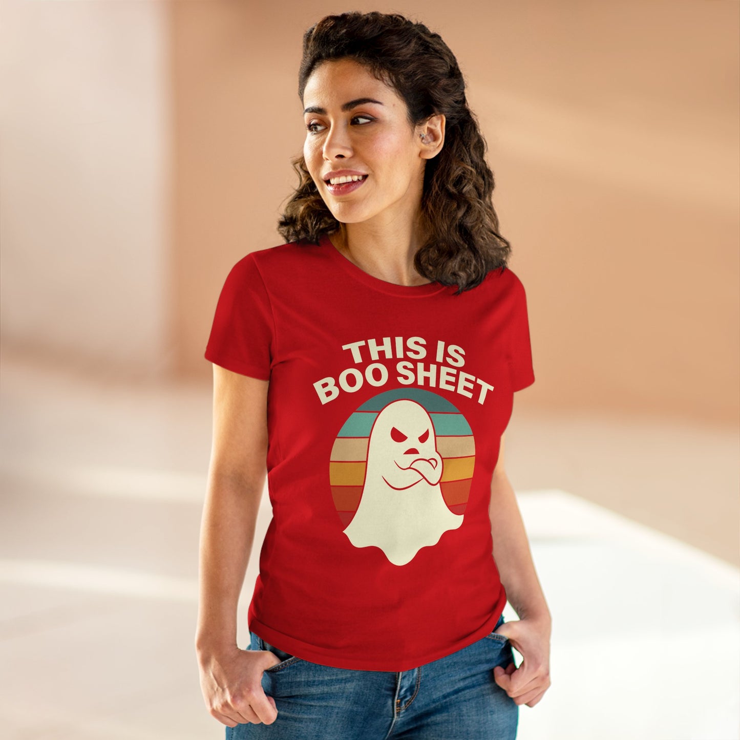This Is Boo Sheet Funny Halloween | Sarcastic Ghost Shirt for Spooky Season | Retro Ghost Graphic Tee for Men & Women