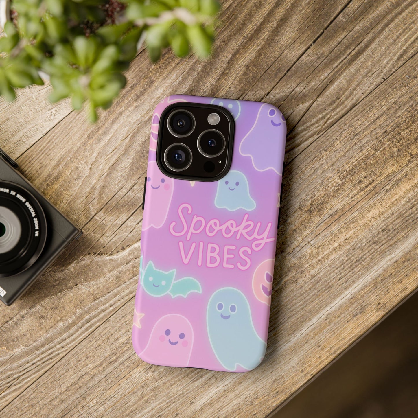 Spooky Vibes Pastel Halloween Design | Cute Ghosts, Pumpkins & Bats Aesthetic Phone Cases
