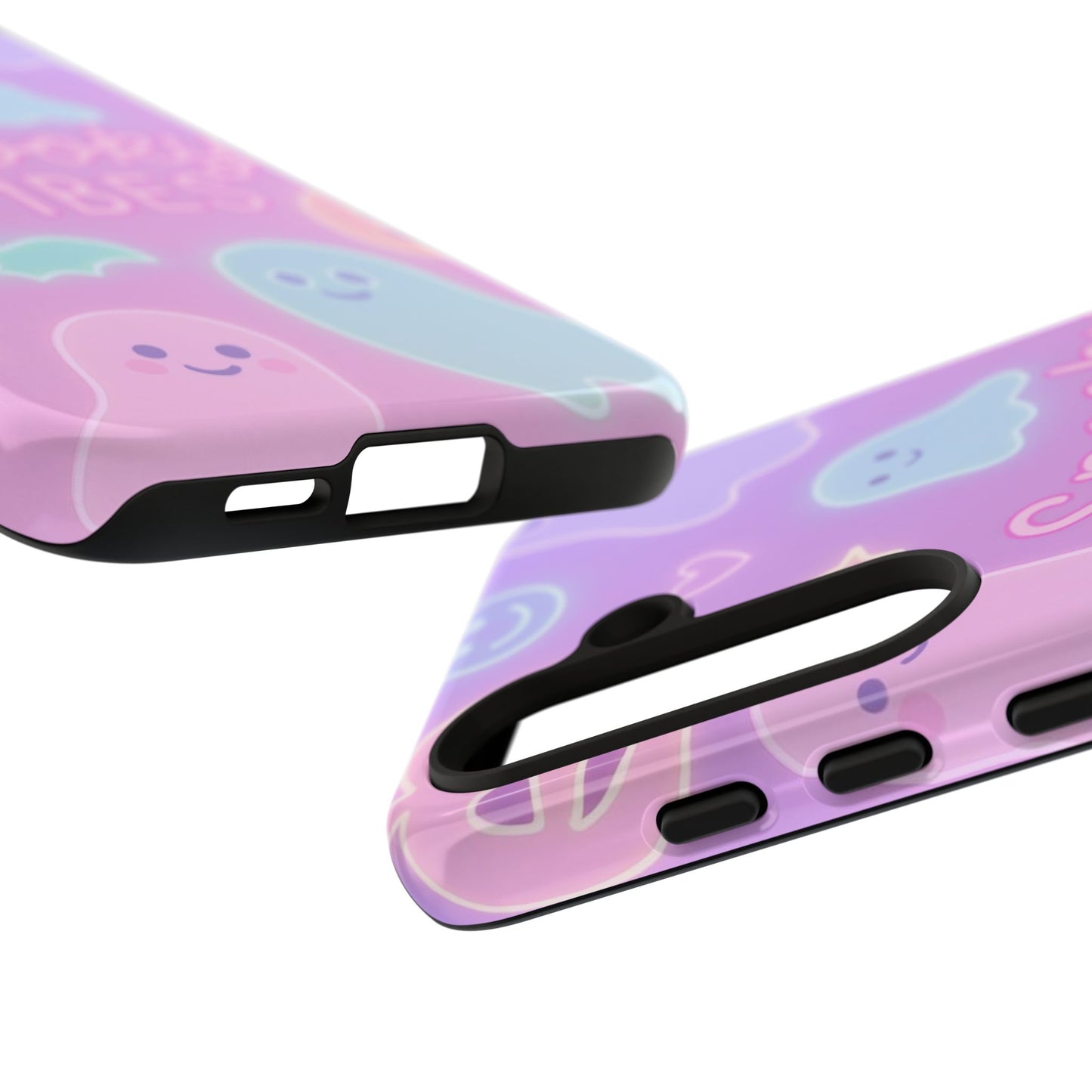 Spooky Vibes Pastel Halloween Design | Cute Ghosts, Pumpkins & Bats Aesthetic Phone Cases