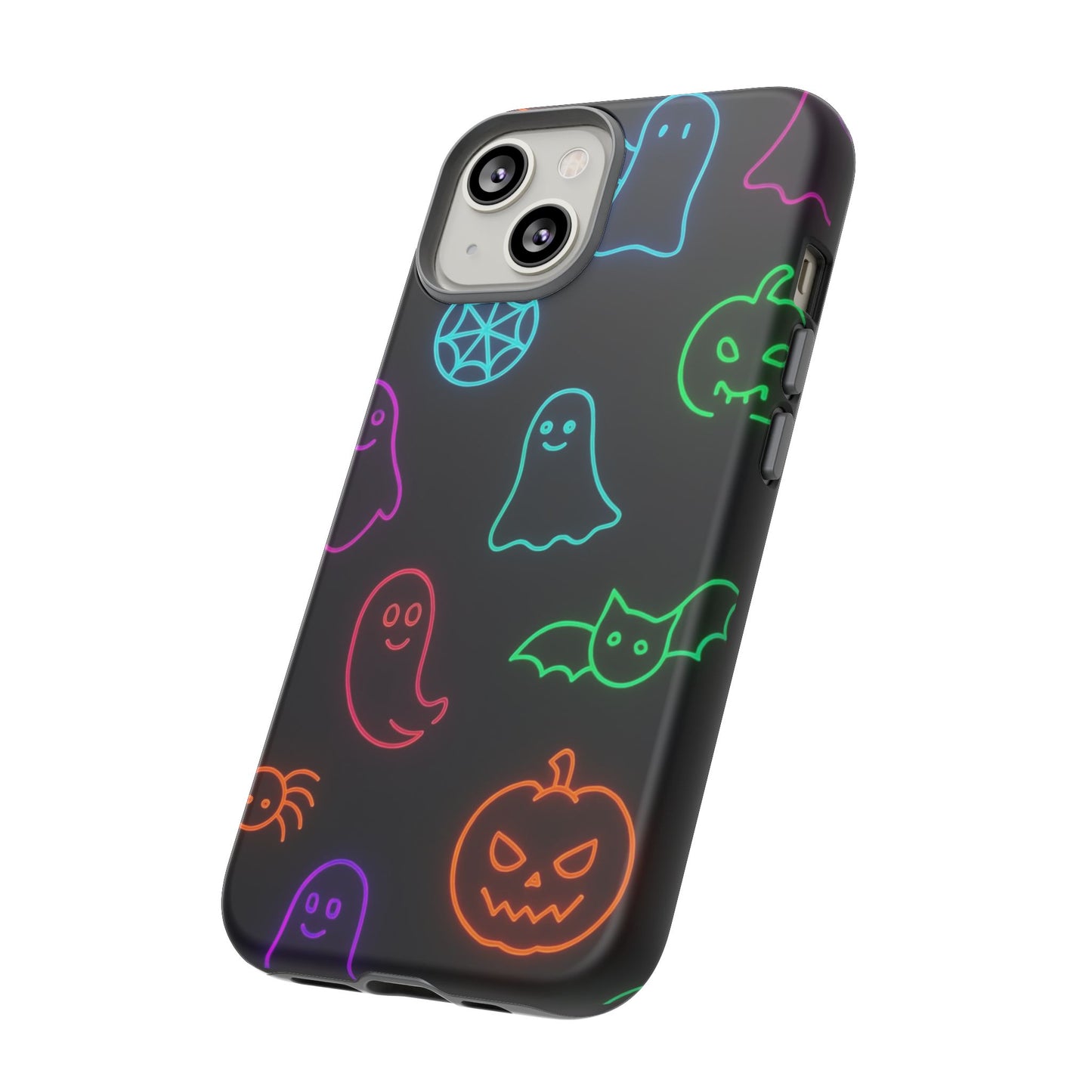 Neon Halloween Pattern | Cute Ghosts, Pumpkins & Bats Glow Design Phone Cases