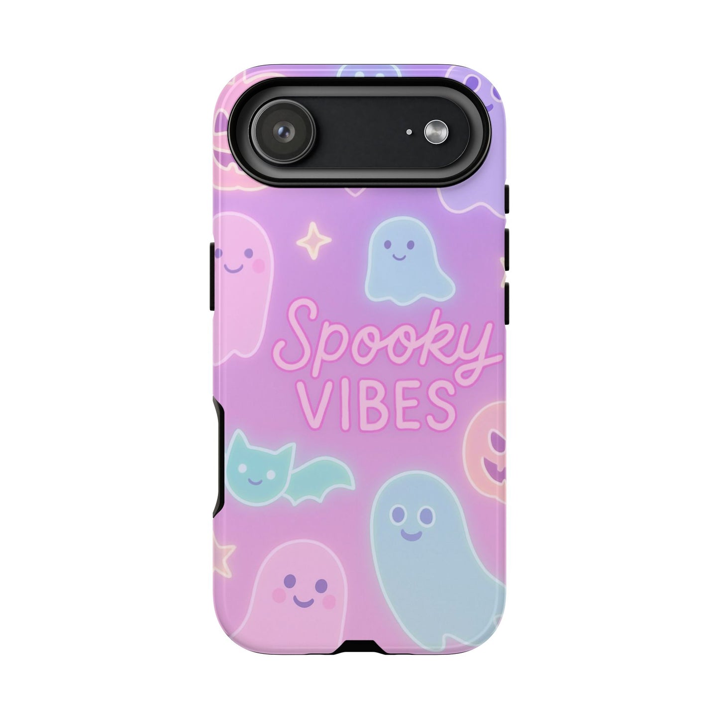 Spooky Vibes Pastel Halloween Design | Cute Ghosts, Pumpkins & Bats Aesthetic Phone Cases