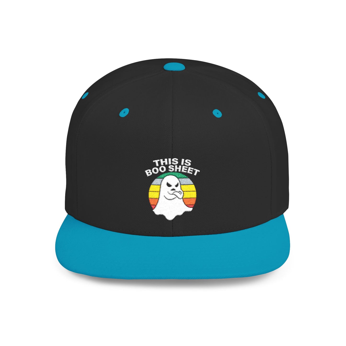 This Is Boo Sheet Funny Halloween T‑Shirt | Sarcastic Ghost Shirt for Spooky Season | Retro Ghost Graphic Tee for Men & Women Snapback Cap