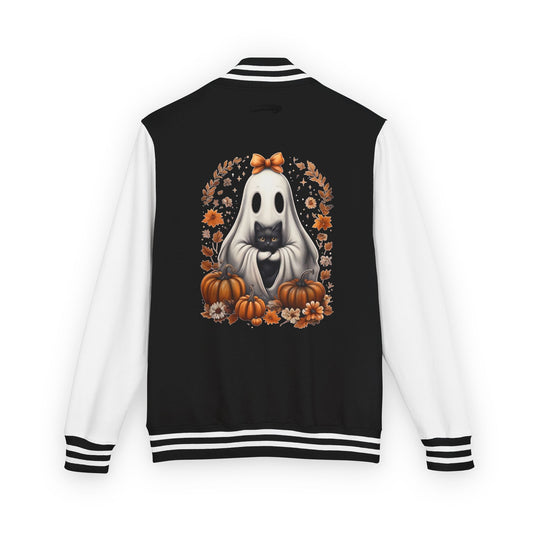 Cute Ghost and Black Cat Halloween T-Shirt | Cozy Fall Pumpkin Shirt | Spooky Season Aesthetic Apparel Gift for Halloween Lovers