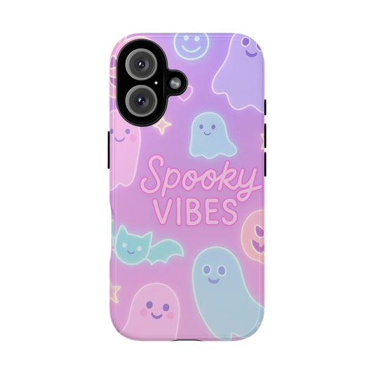 Spooky Vibes Pastel Halloween Design | Cute Ghosts, Pumpkins & Bats Aesthetic Phone Cases