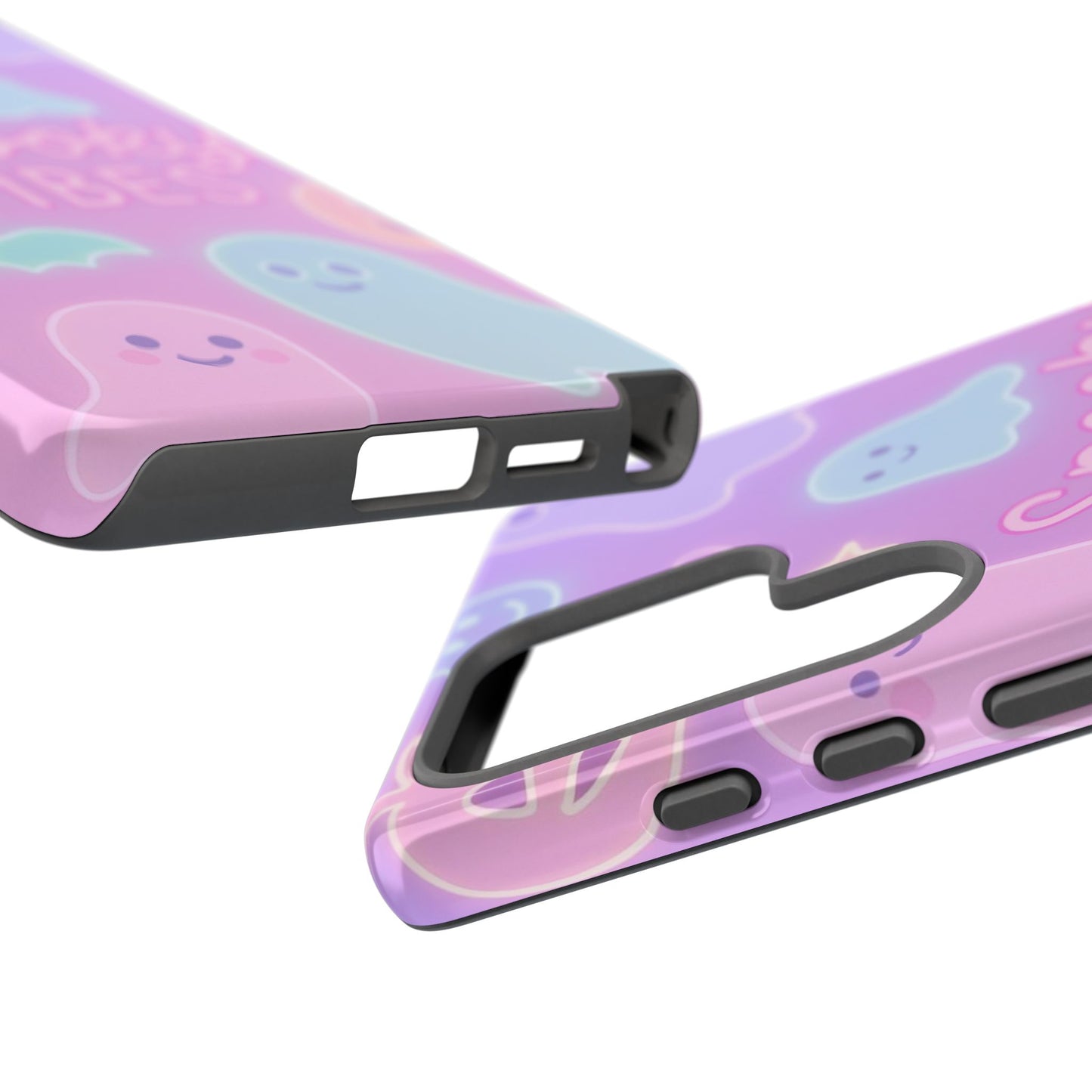 Spooky Vibes Pastel Halloween Design | Cute Ghosts, Pumpkins & Bats Aesthetic Phone Cases