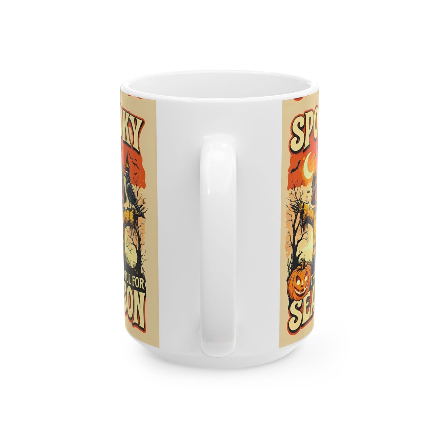 Spooky Thankful for the Season Mug ๐ | Cute Pumpkin Halloween Coffee Cup Ceramic Mug
