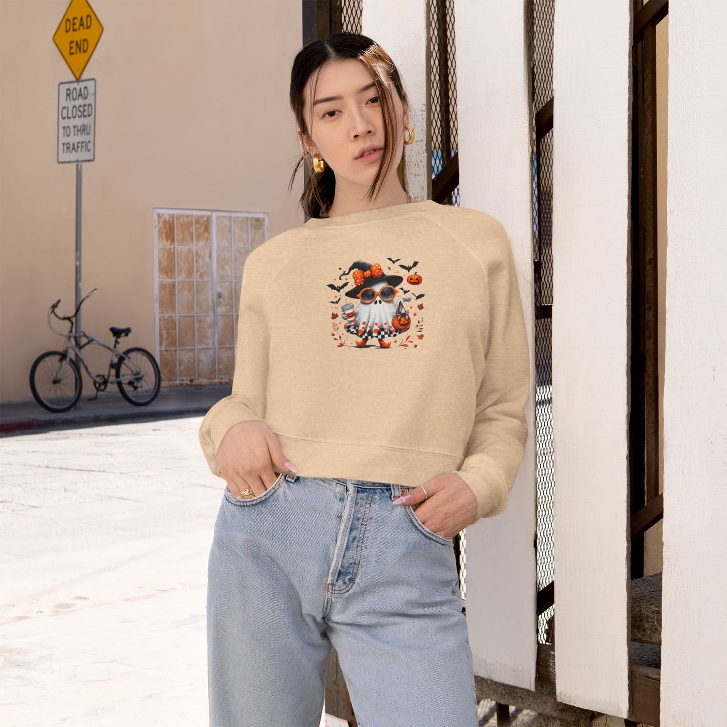 Cute Halloween Ghost | Trendy Witch Ghost Outfit | Spooky Fall Shirt for Women | Pumpkin Aesthetic Halloween Apparel Gift