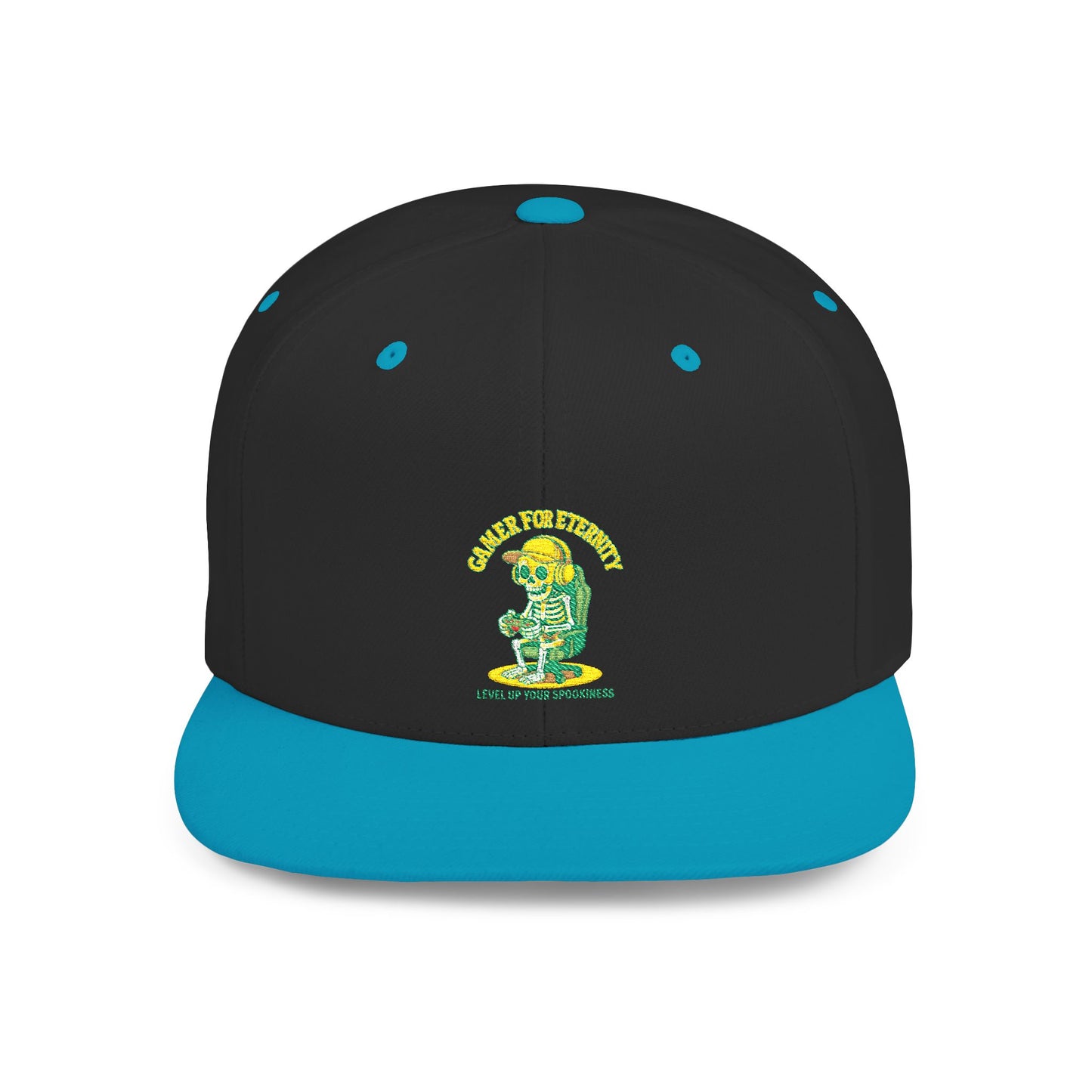 Trendy Flat Bill Snapback Hat, Casual Outdoor Cap, Custom Graphic Hat, Perfect for Summer Festivals, Streetwear Accessory, Snapback Cap