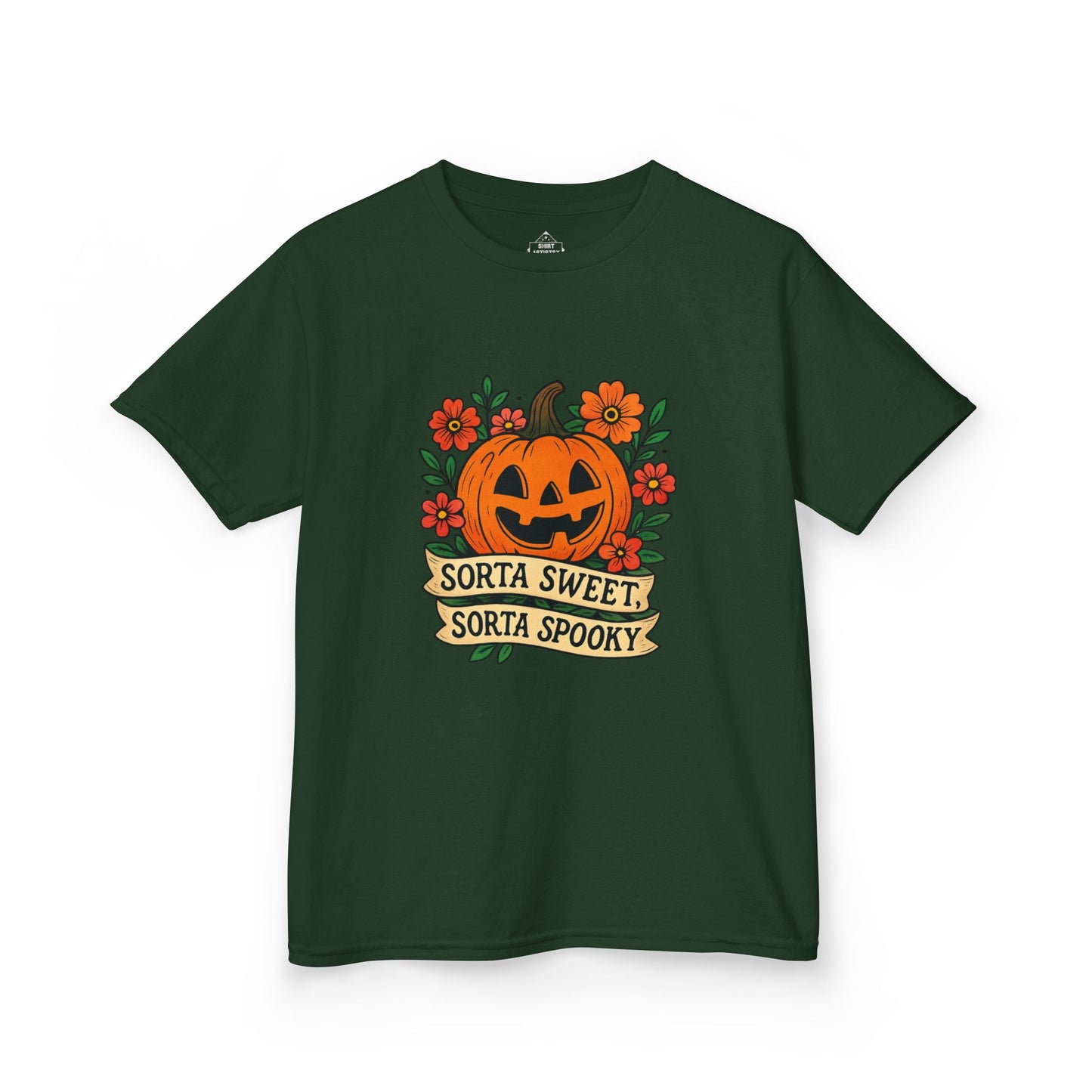 Cute Pumpkin Design – Sorta Sweet, Sorta Spooky Halloween Artwork , Kids T-Shirts
