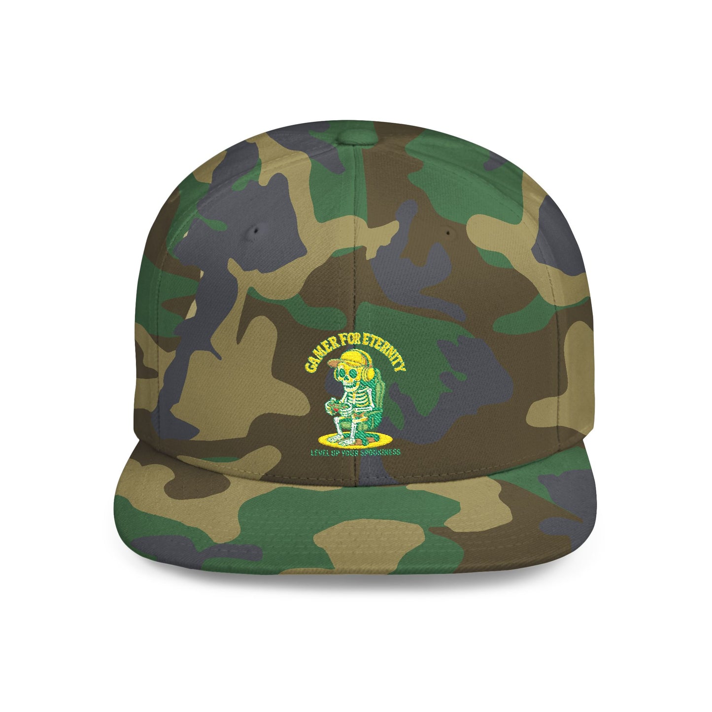 Trendy Flat Bill Snapback Hat, Casual Outdoor Cap, Custom Graphic Hat, Perfect for Summer Festivals, Streetwear Accessory, Snapback Cap