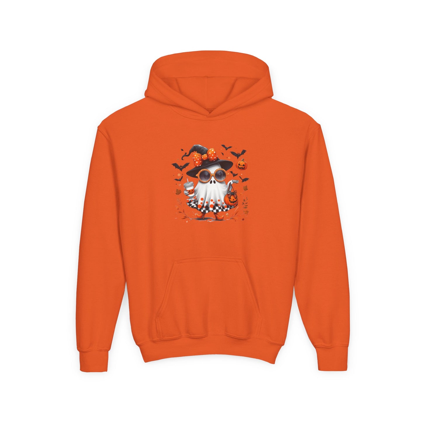 Cute Halloween Ghost T-Shirt | Trendy Witch Ghost Outfit | Spooky Fall Shirt for Women | Pumpkin Aesthetic Halloween Apparel Gift Kids Hoodie