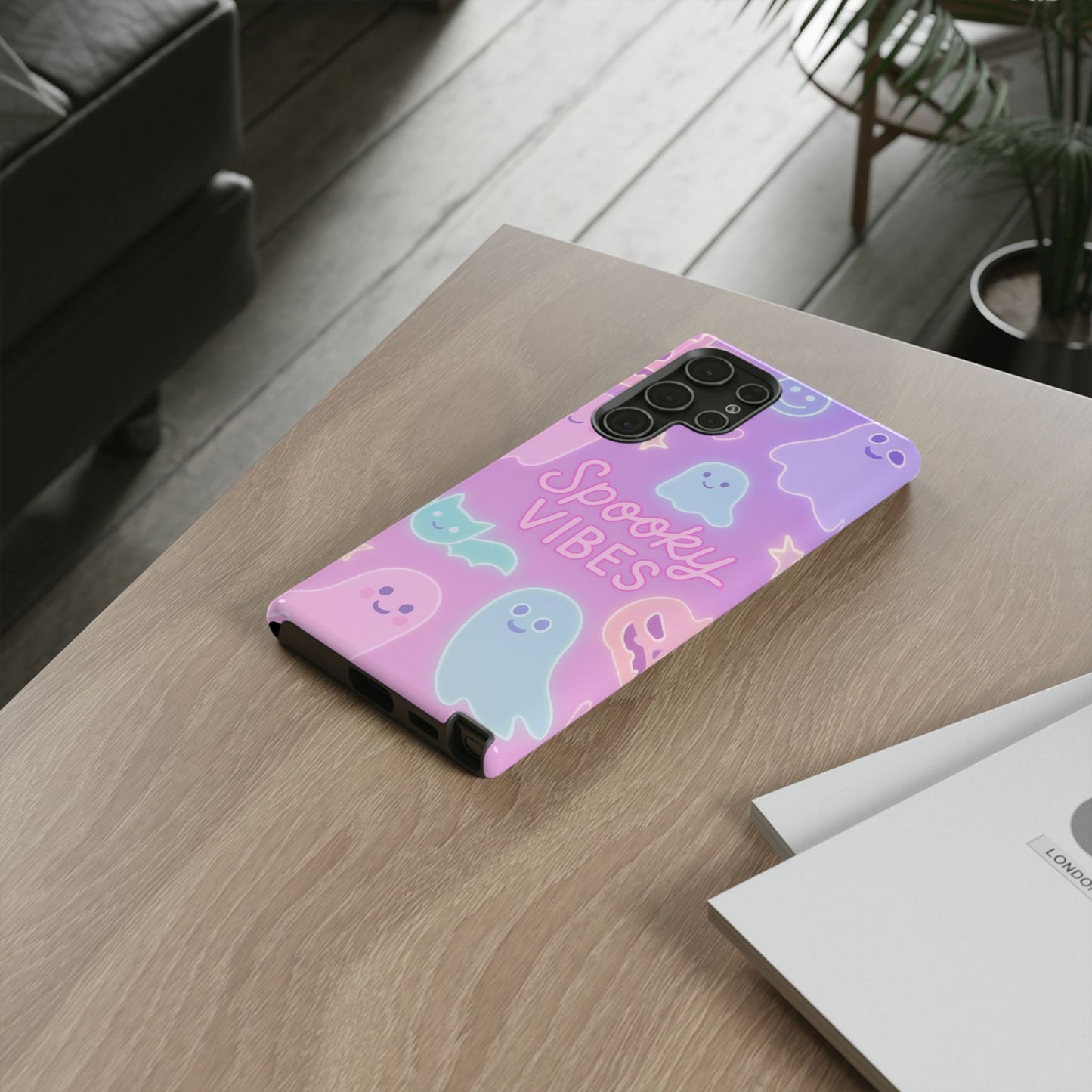 Spooky Vibes Pastel Halloween Design | Cute Ghosts, Pumpkins & Bats Aesthetic Phone Cases