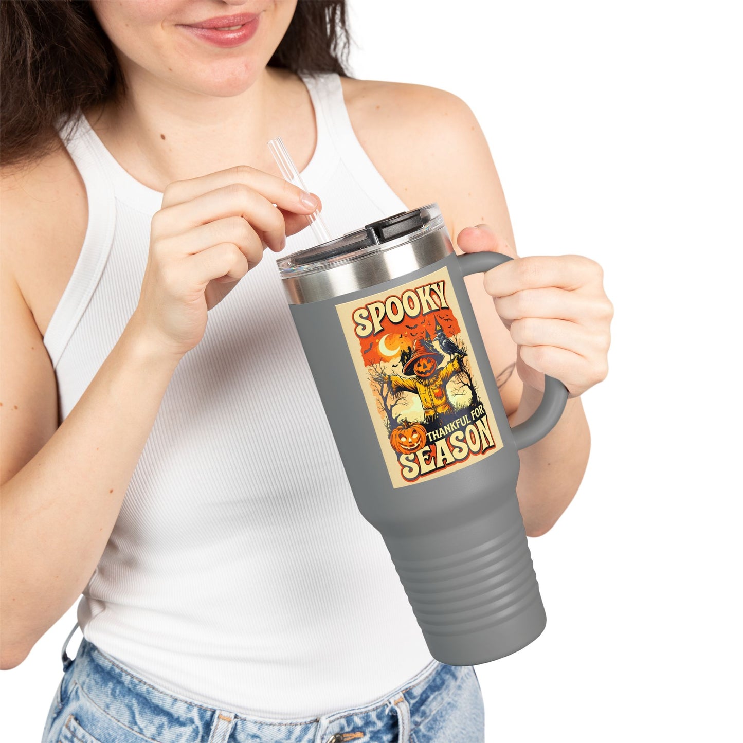 Spooky Thankful for the Season Mug π | Cute Pumpkin Halloween Coffee Cup Travel Mug
