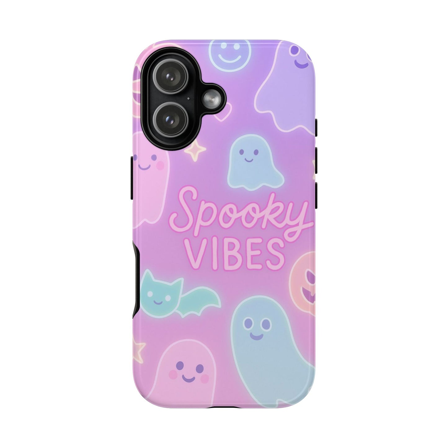 Spooky Vibes Pastel Halloween Design | Cute Ghosts, Pumpkins & Bats Aesthetic Phone Cases