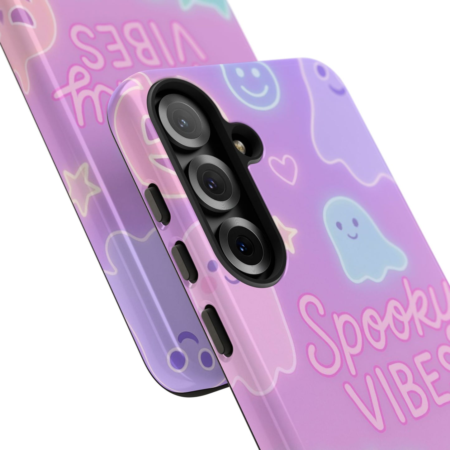 Spooky Vibes Pastel Halloween Design | Cute Ghosts, Pumpkins & Bats Aesthetic Phone Cases