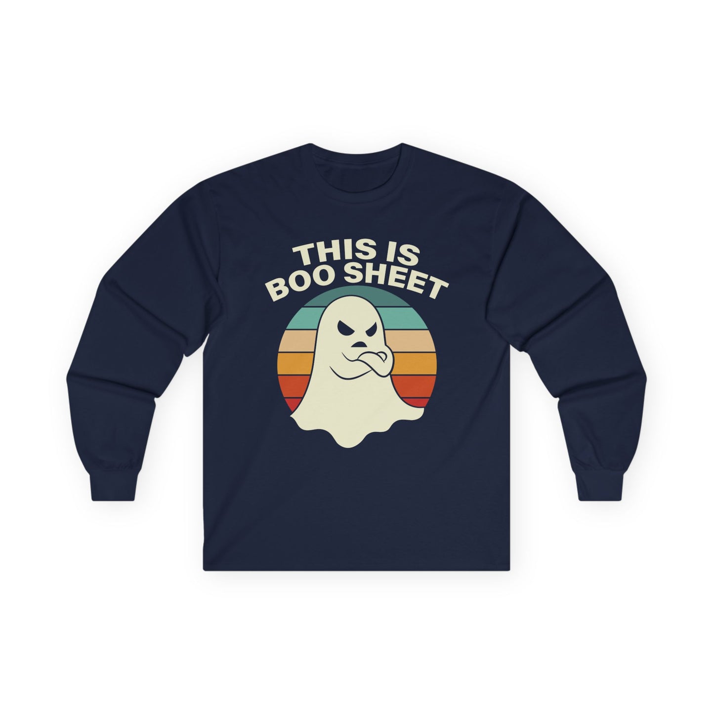 This Is Boo Sheet Funny Halloween T‑Shirt | Sarcastic Ghost Shirt for Spooky Season | Retro Ghost Graphic Tee for Men & Women