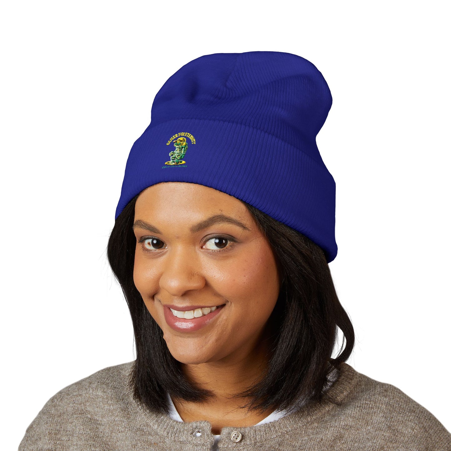 Stylish Embroidered Cuffed Beanie - Cozy Winter Hat for Fans, Gifts for Him or Her, Perfect for Holidays, Outdoor Events, Casual Wear, Cuffed Beanie