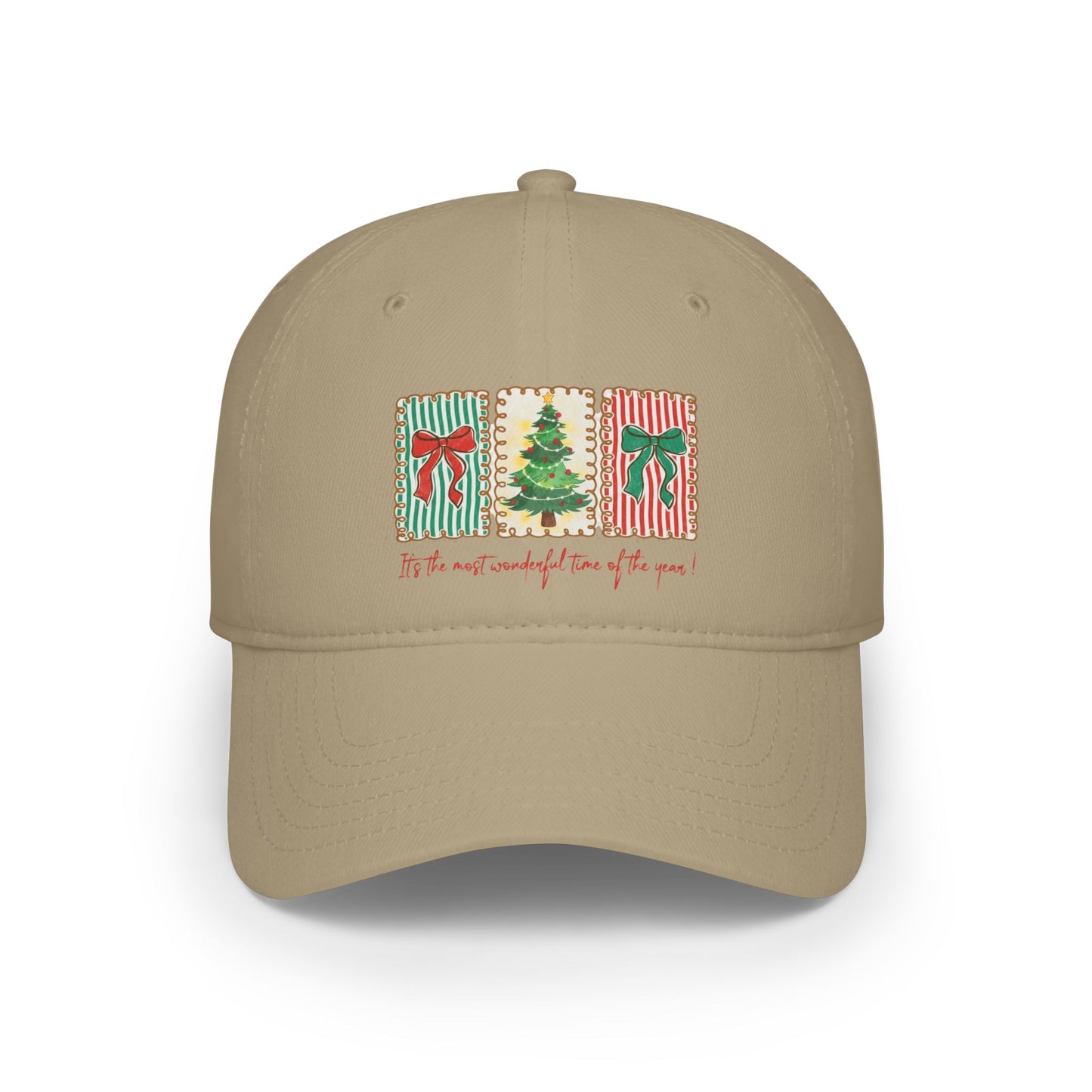 Festive Christmas Tree & Bow Design | It’s the Most Wonderful Time of the Year – Holiday Shirt, Mug, Tote & Home Decor Baseball Caps