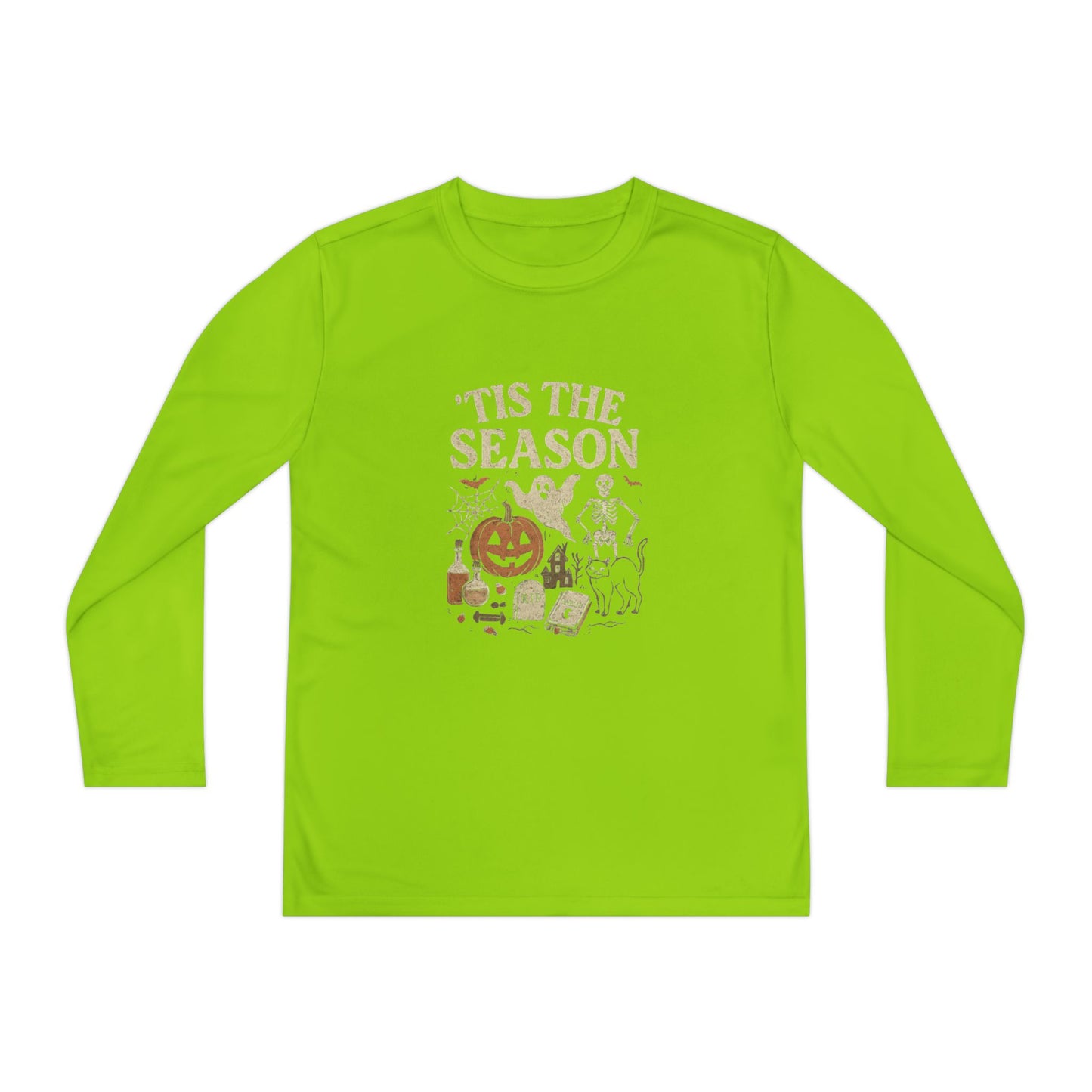 ‘Tis the Season Halloween  | Vintage Spooky Season Shirt with Ghost, Skeleton & Pumpkin | Retro Halloween Graphic Tee for Fall