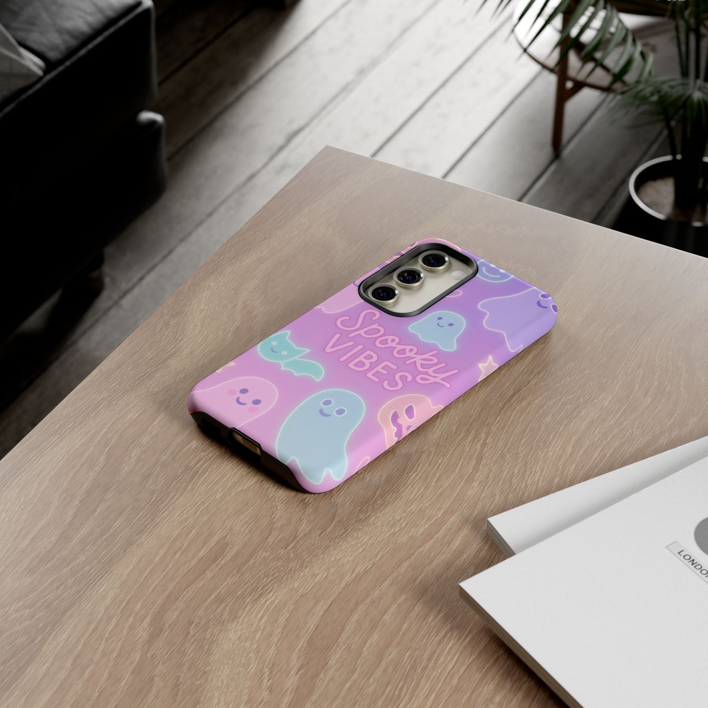 Spooky Vibes Pastel Halloween Design | Cute Ghosts, Pumpkins & Bats Aesthetic Phone Cases