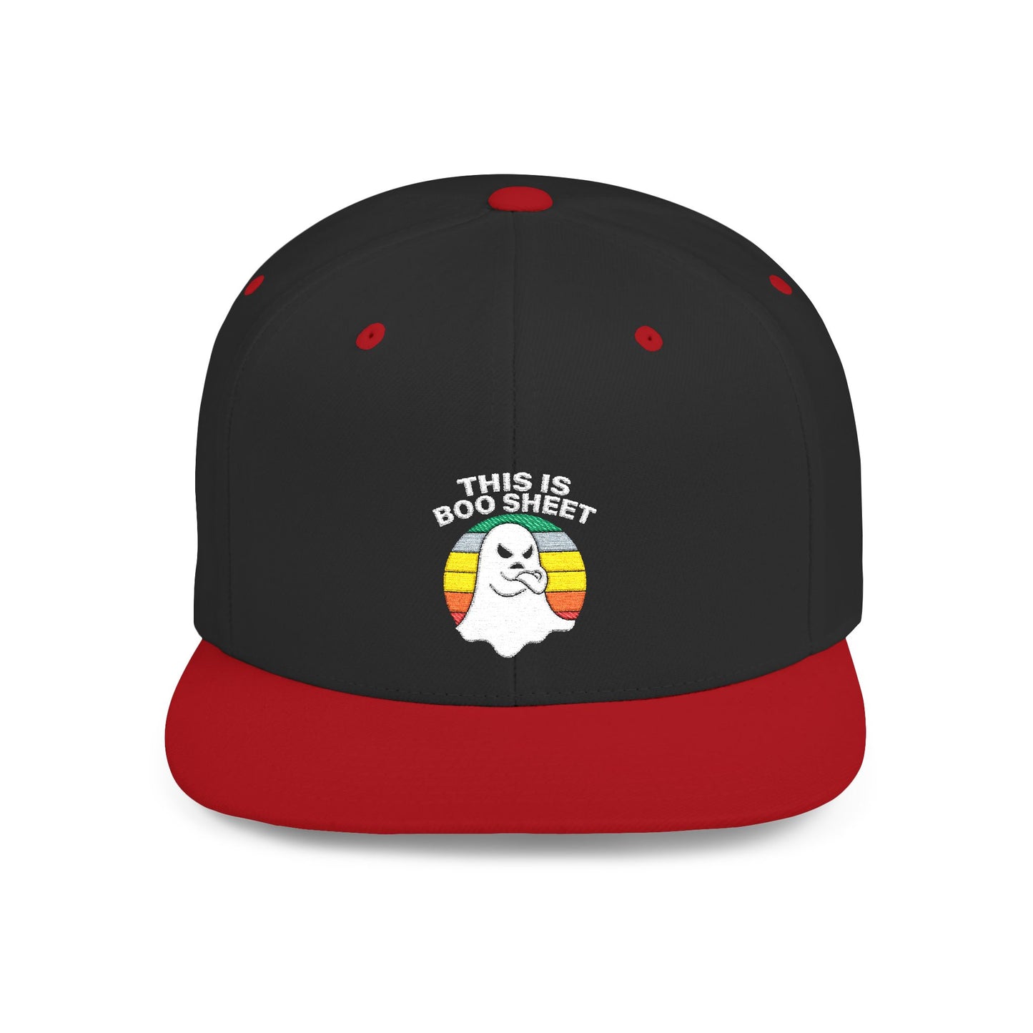 This Is Boo Sheet Funny Halloween T‑Shirt | Sarcastic Ghost Shirt for Spooky Season | Retro Ghost Graphic Tee for Men & Women Snapback Cap