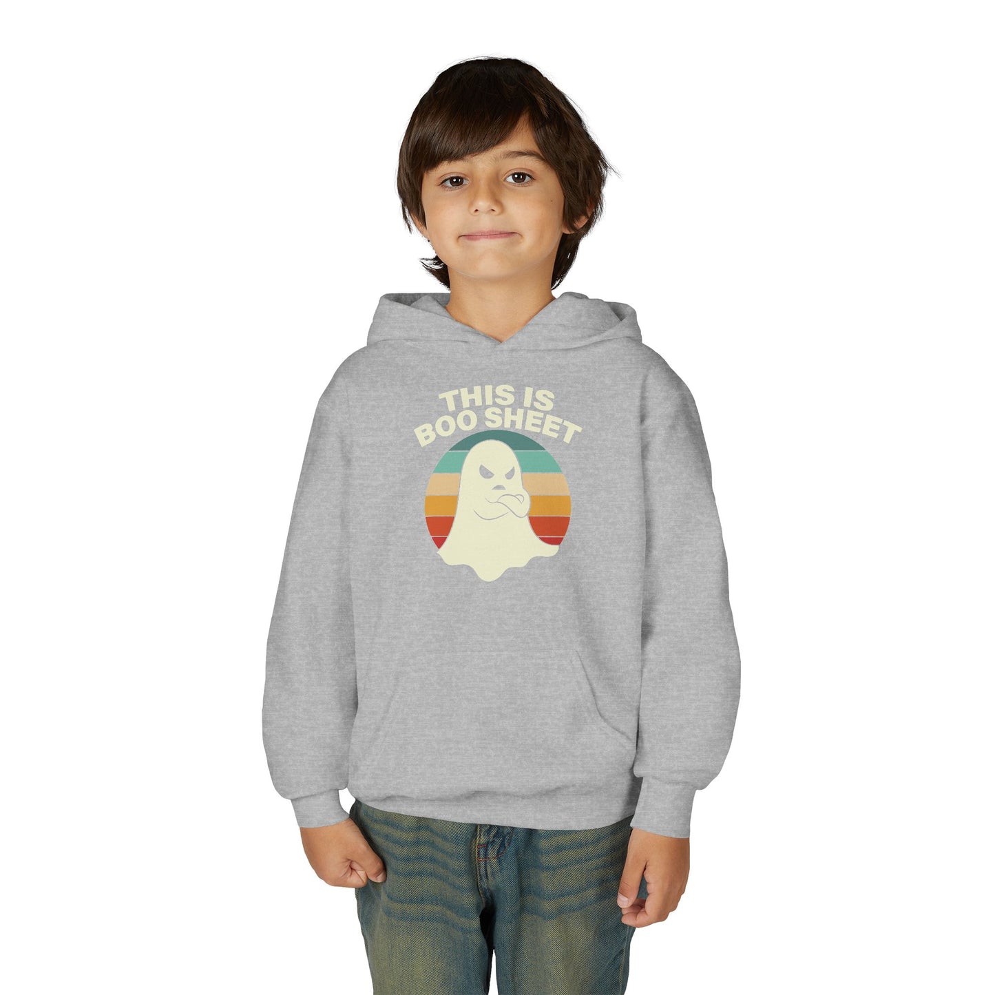 This Is Boo Sheet Funny Halloween T‑Shirt | Sarcastic Ghost Shirt for Spooky Season | Retro Ghost Graphic Tee for Men & Women Kids Hoodie