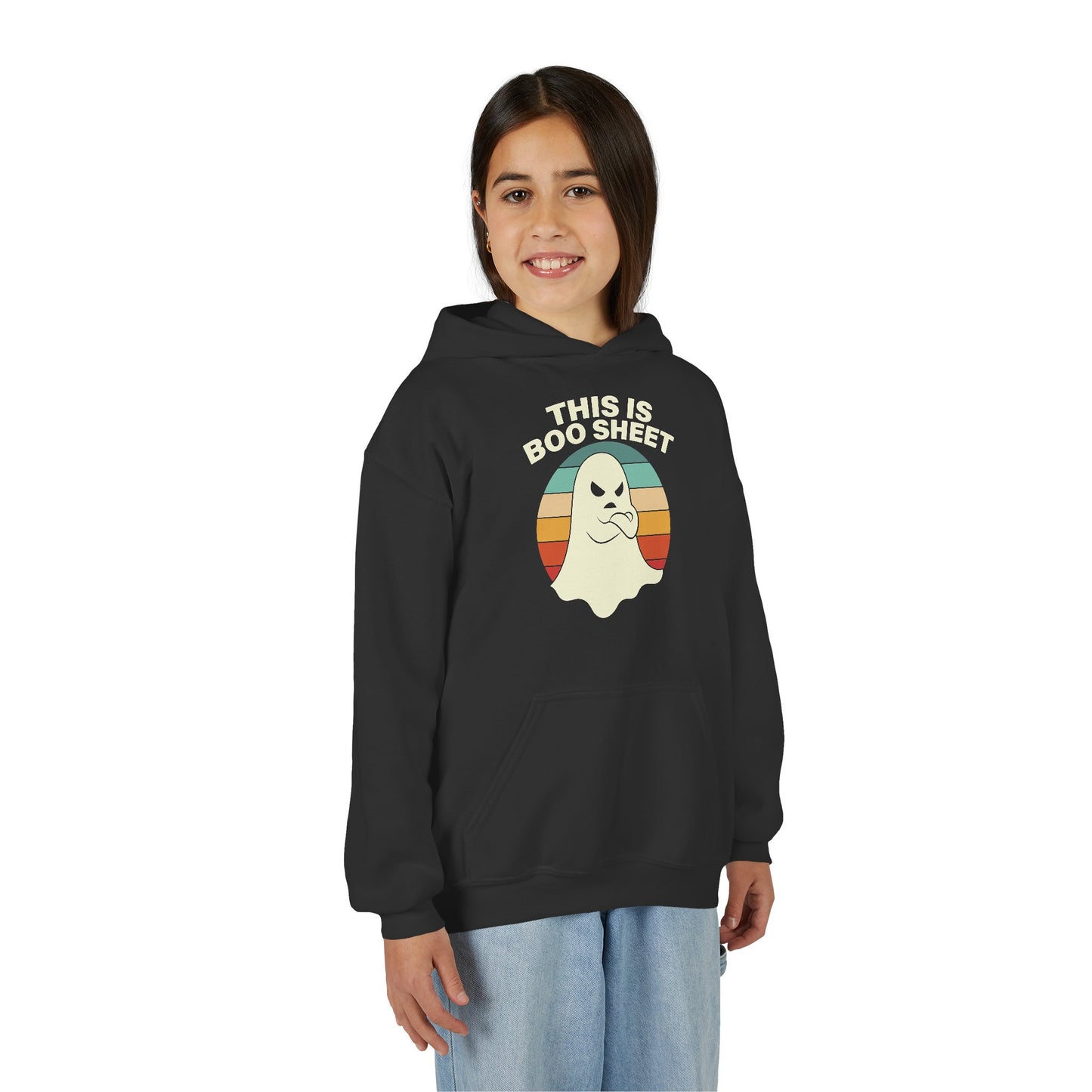 This Is Boo Sheet Funny Halloween T‑Shirt | Sarcastic Ghost Shirt for Spooky Season | Retro Ghost Graphic Tee for Men & Women Kids Hoodie